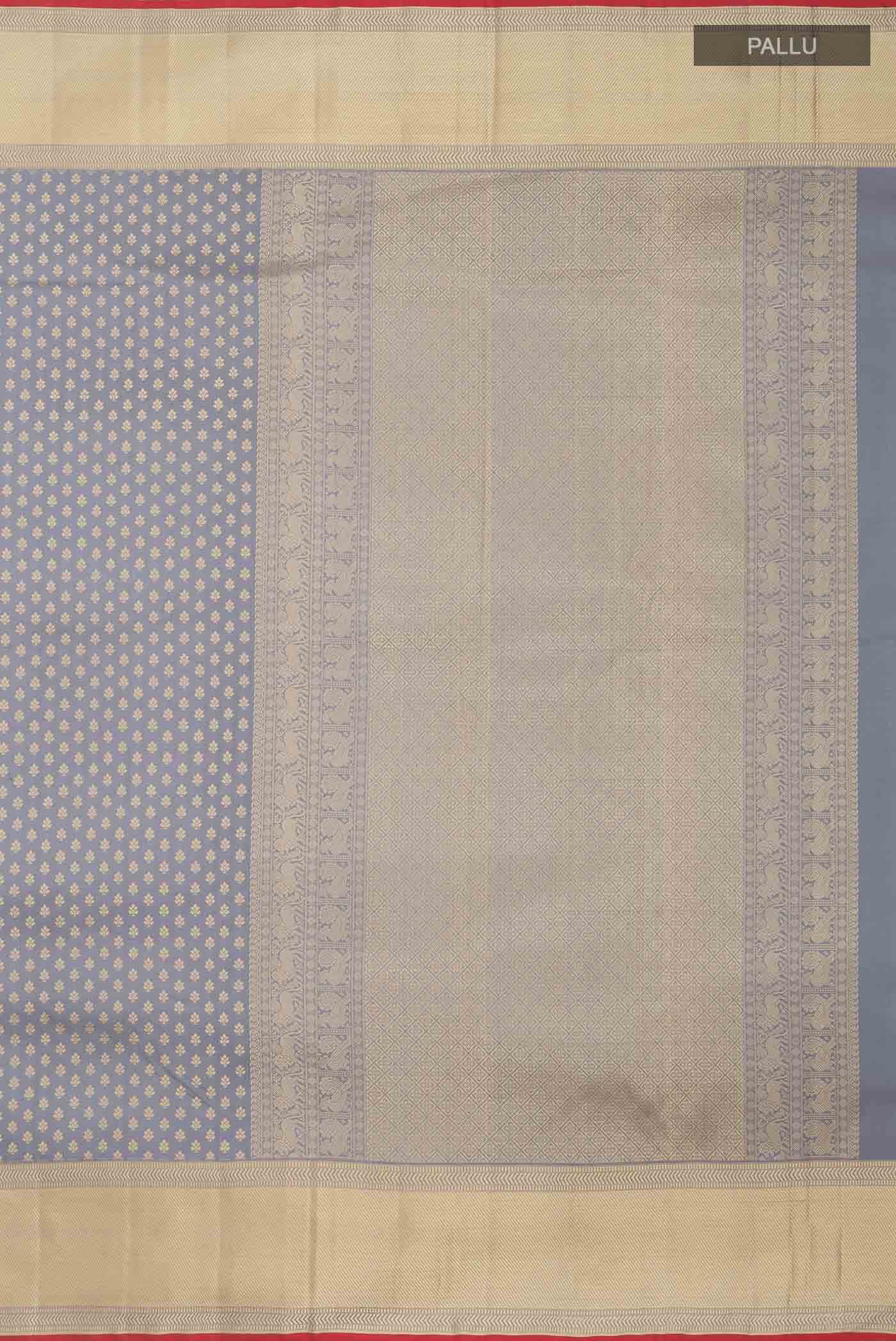 Grey Kanchipuram Silk Saree