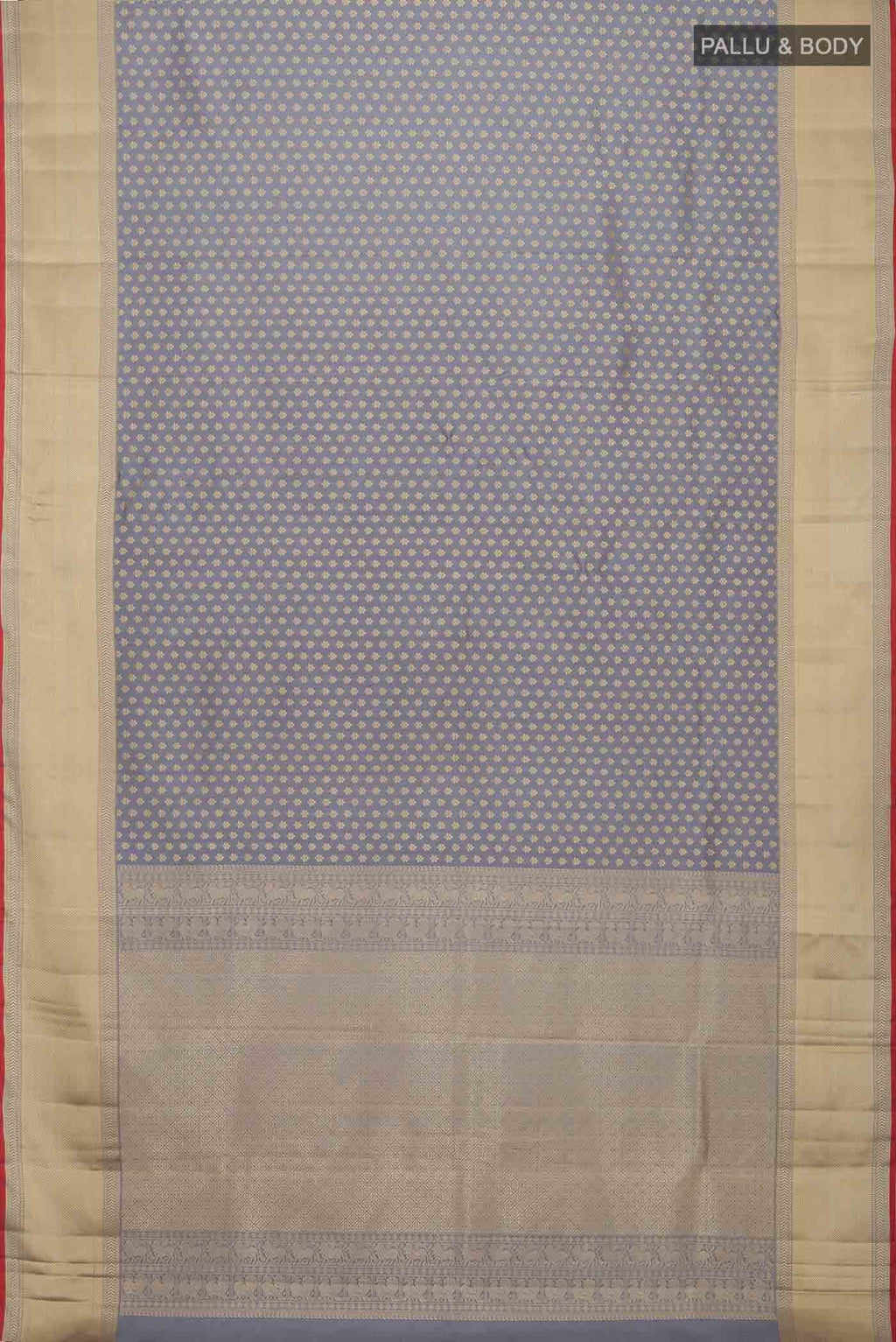 Grey Kanchipuram Silk Saree
