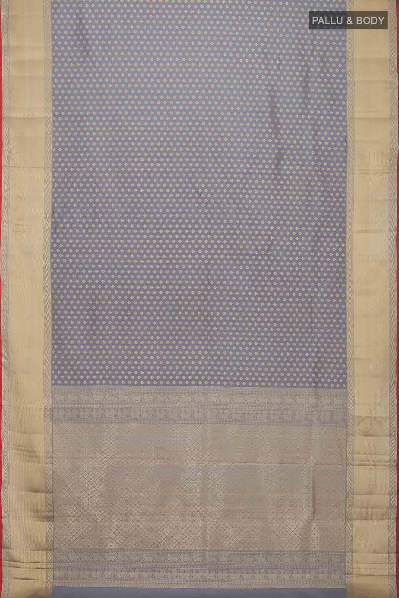Grey Kanchipuram Silk Saree
