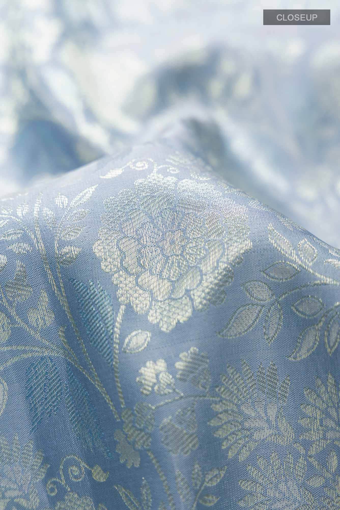 Blue Kanchipuram Silk Saree