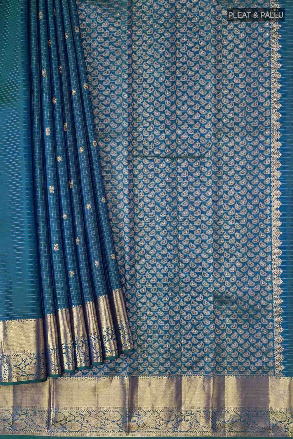 Blue Kanchipuram Silk Saree