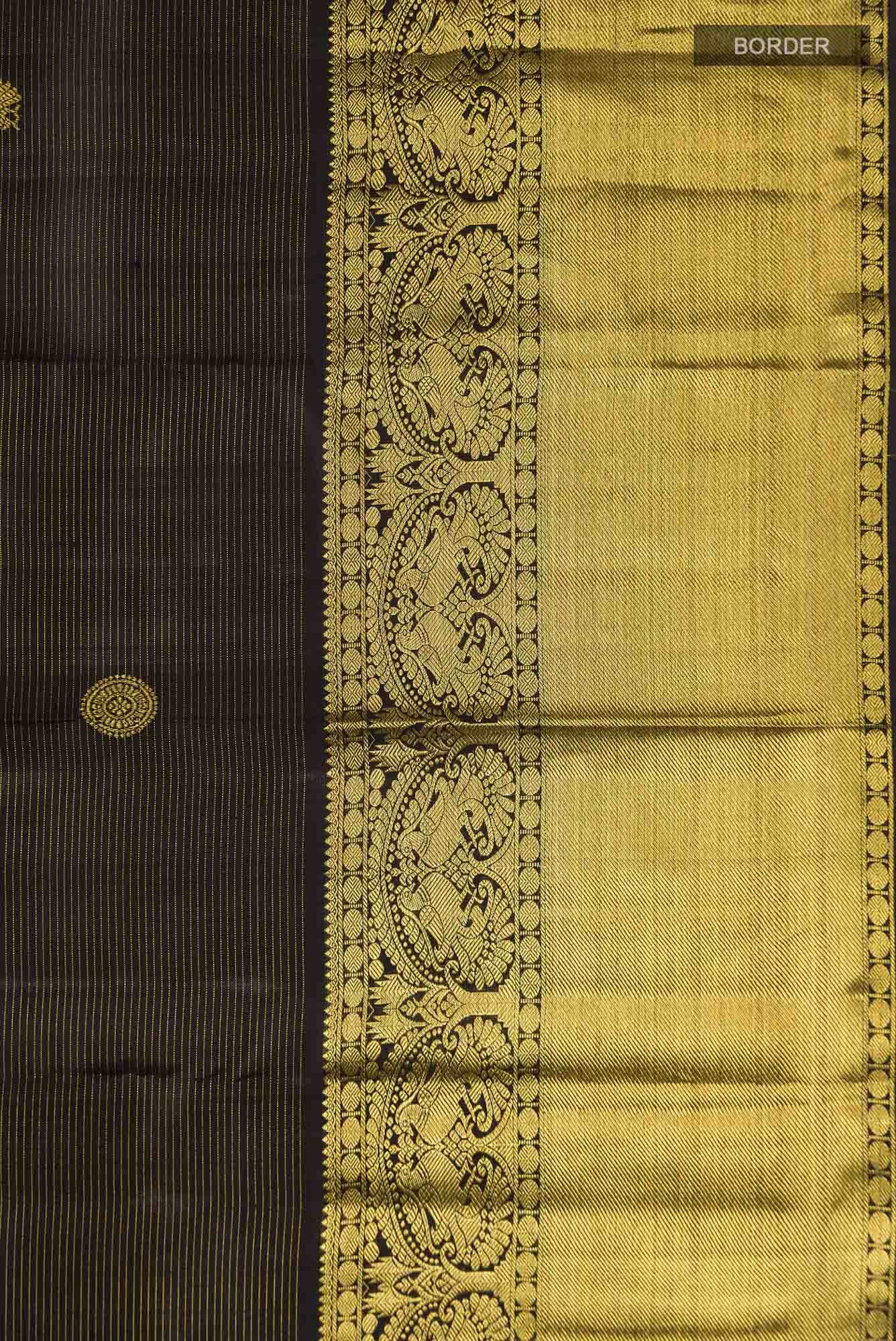 Black Kanchipuram Silk Saree