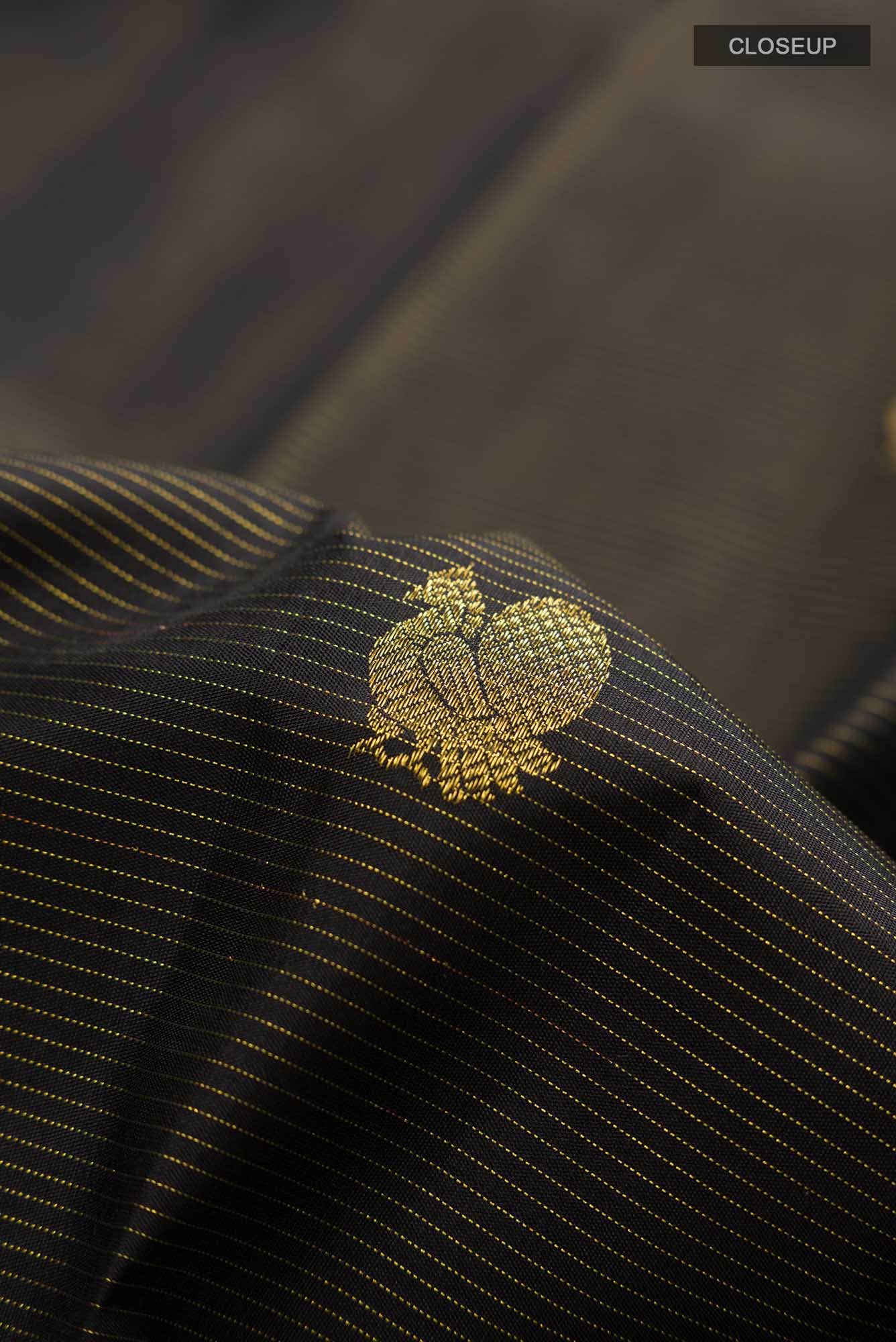 Black Kanchipuram Silk Saree