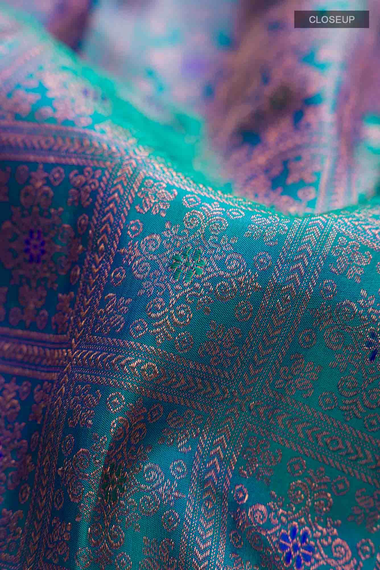 Blue Kanchipuram Silk Saree