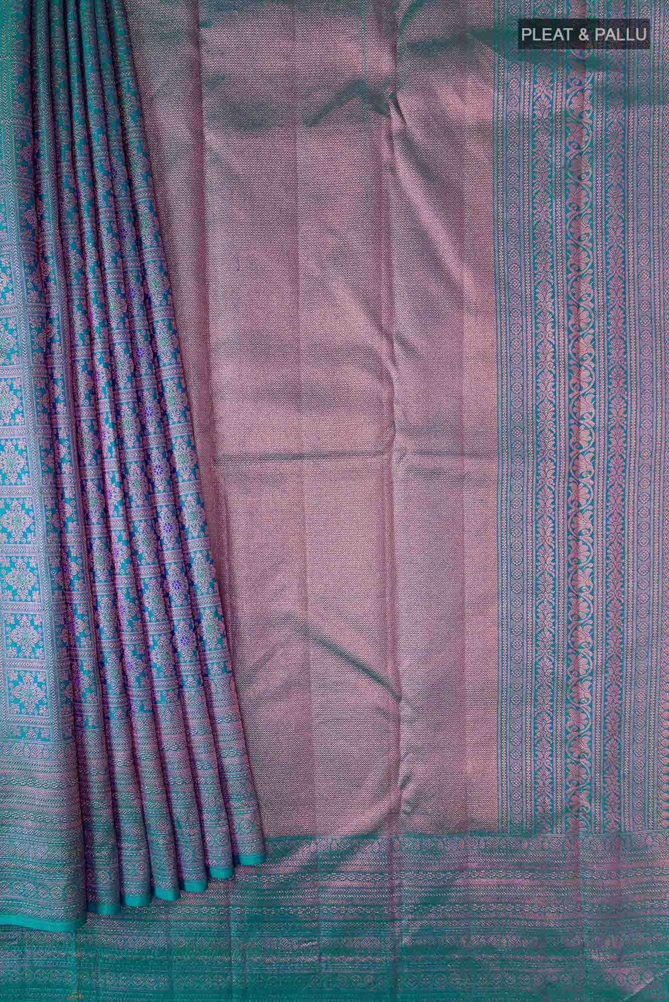 Blue Kanchipuram Silk Saree