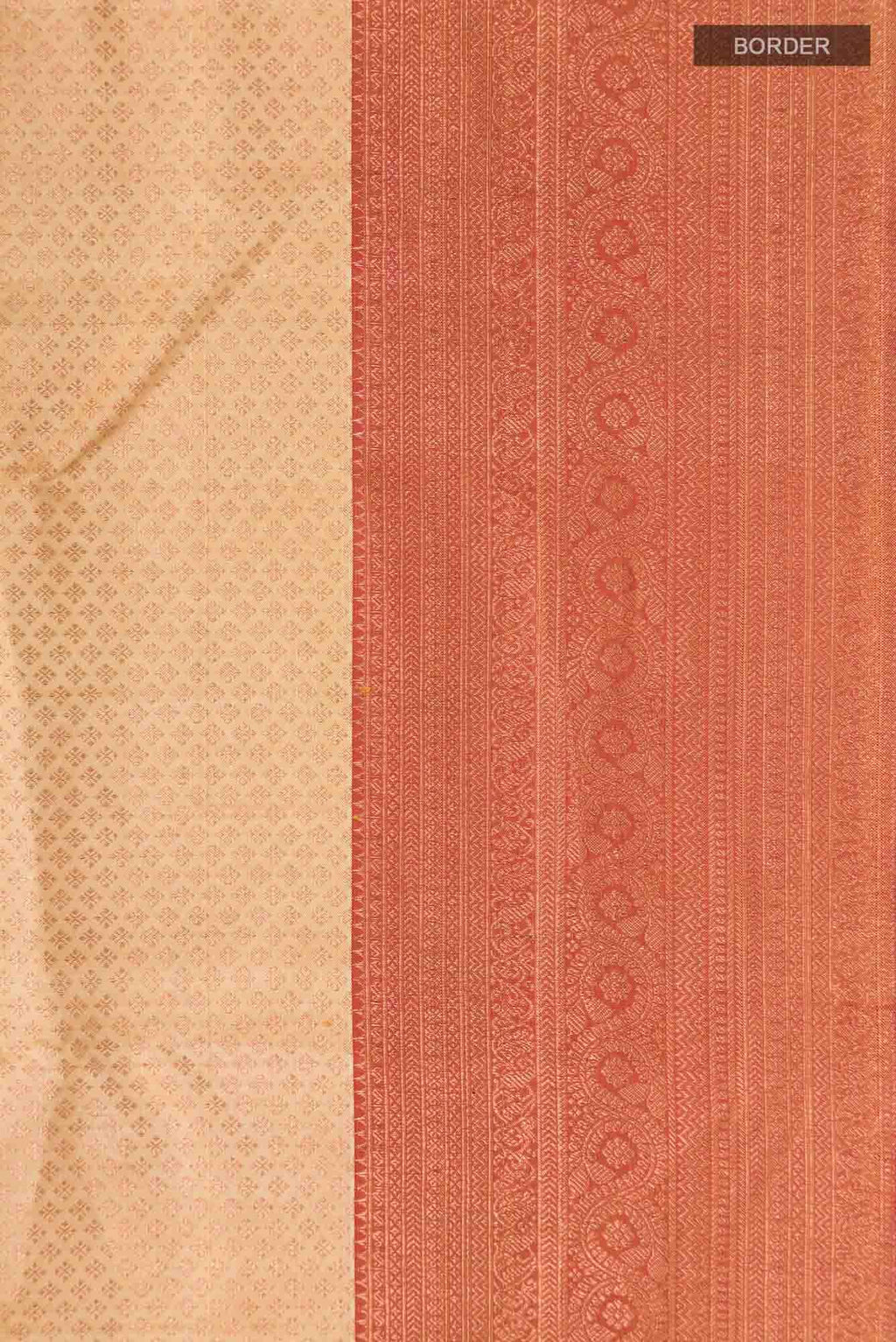 Beige Kanchipuram Silk Saree