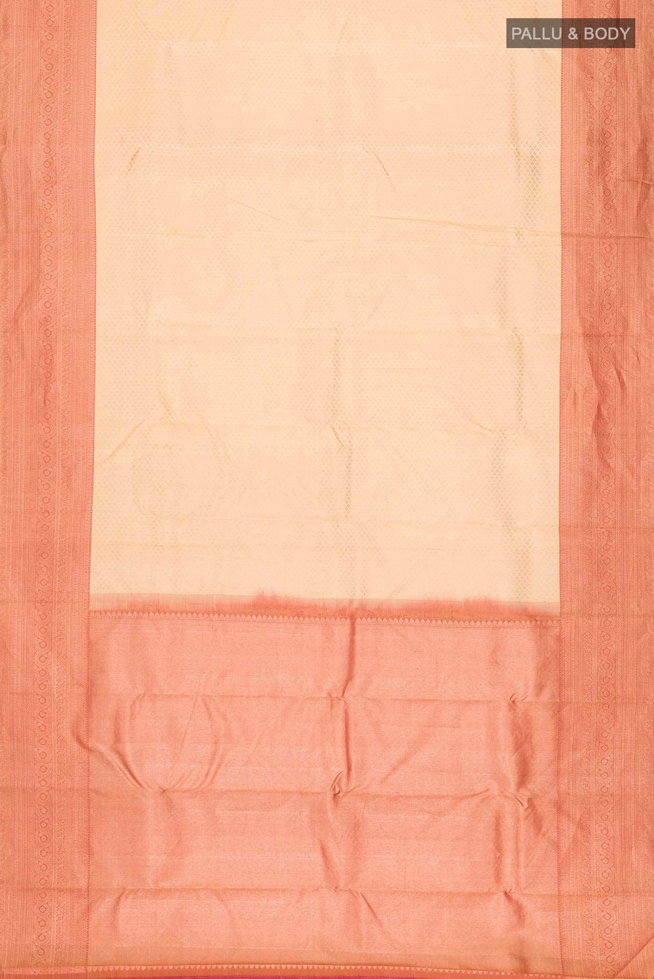 Beige Kanchipuram Silk Saree