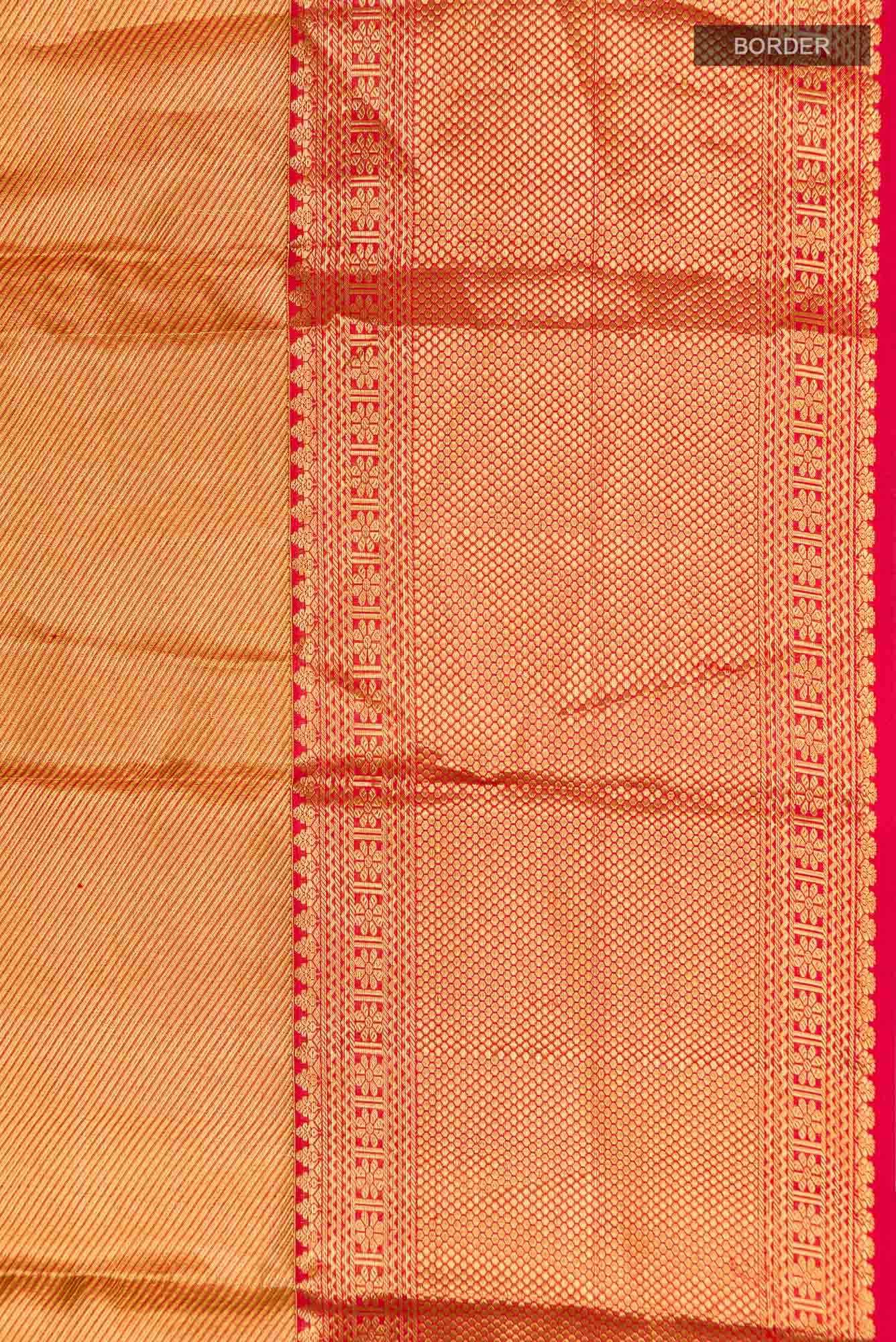 Red Kanchipuram Tissue Silk Saree