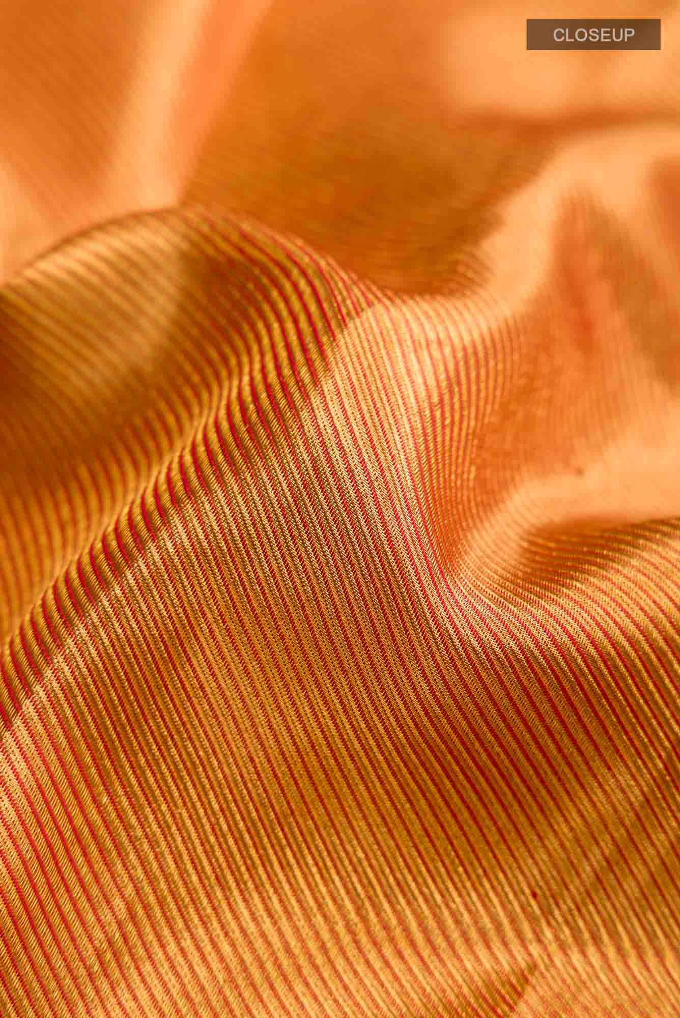 Red Kanchipuram Tissue Silk Saree