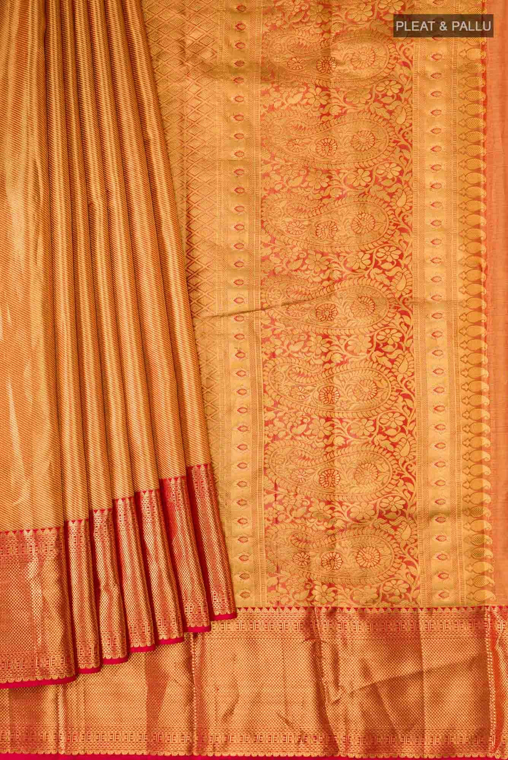 Red Kanchipuram Tissue Silk Saree