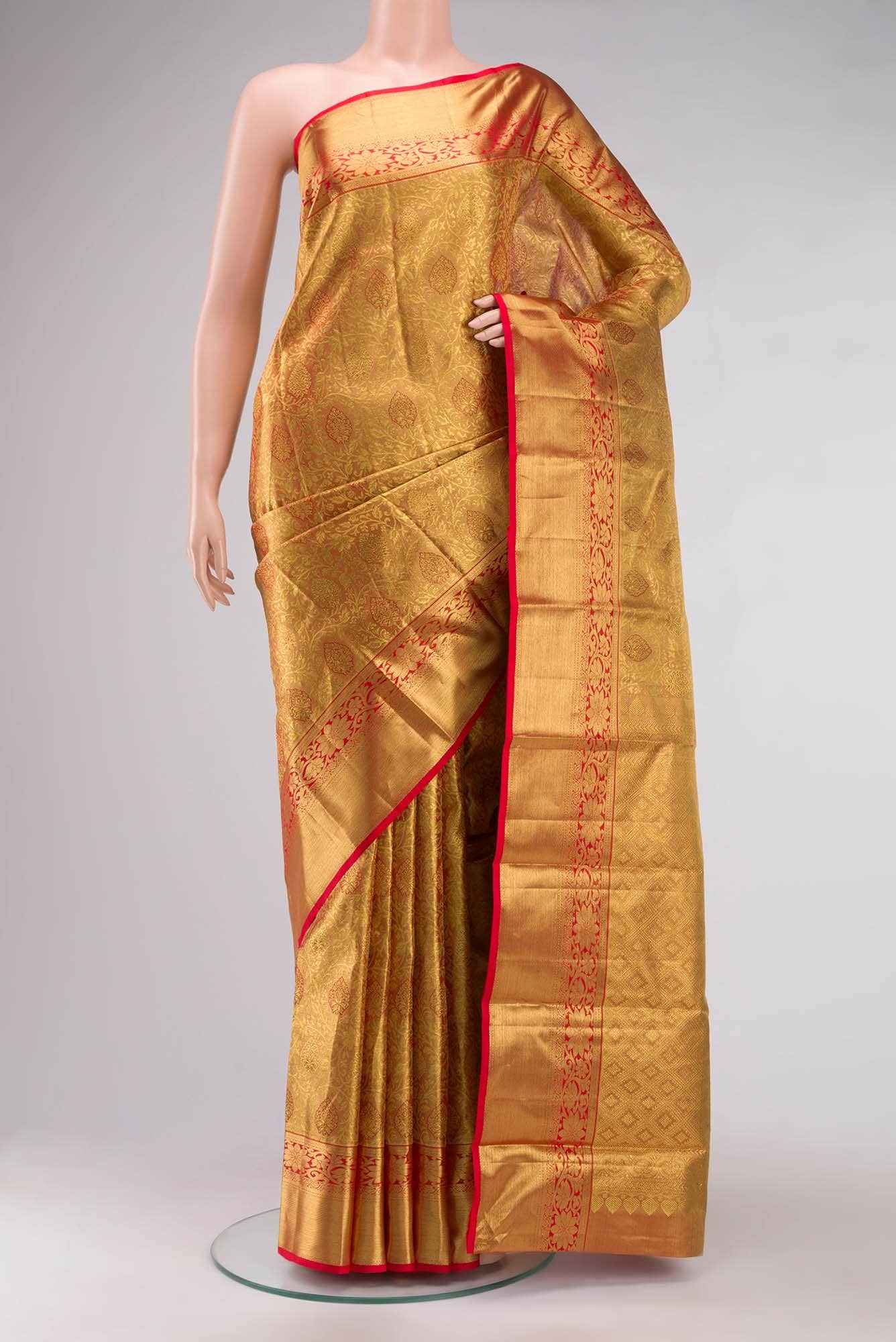 Multi Kanchipuram Tissue Silk Saree