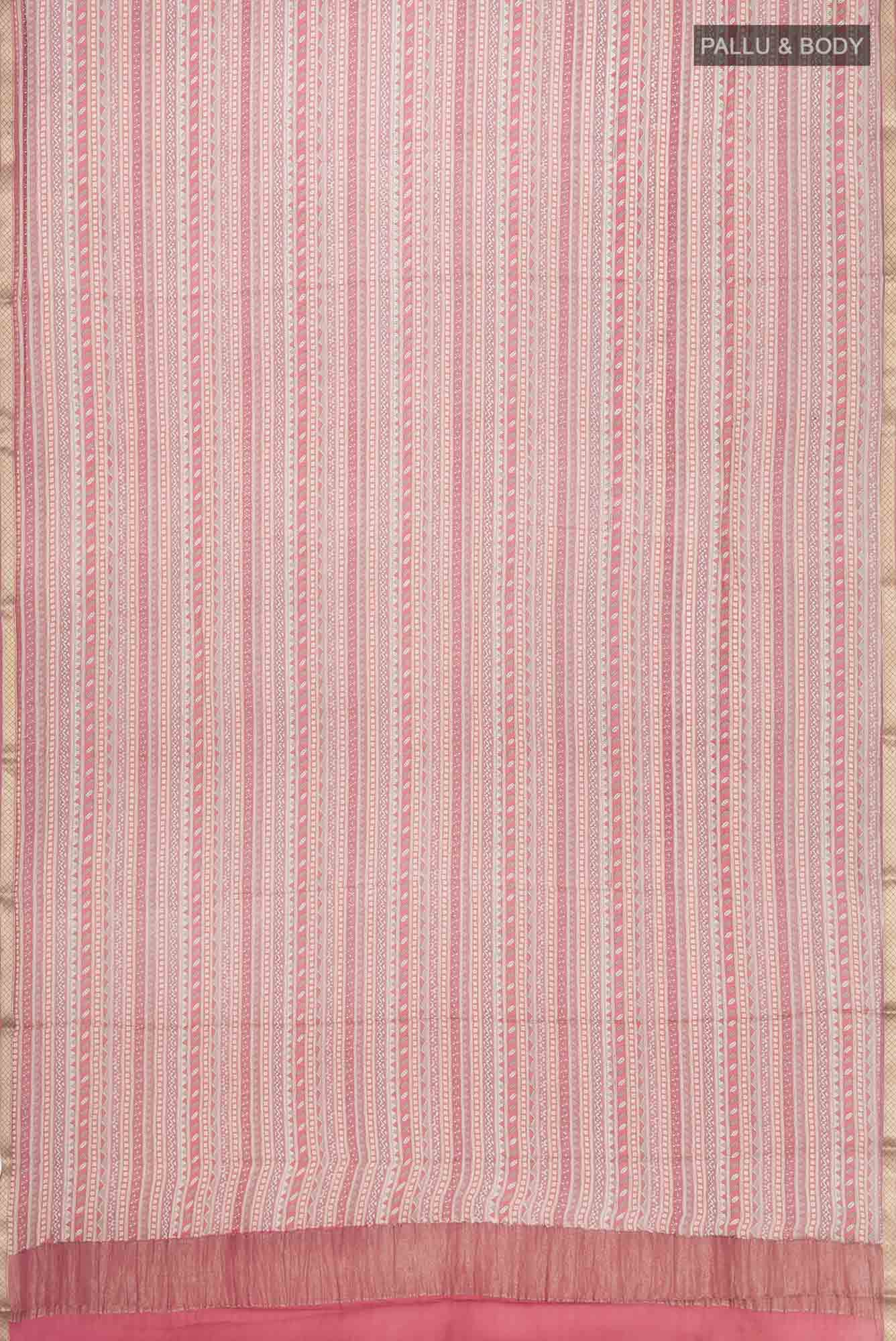 Beige Mysore Chiffon Saree