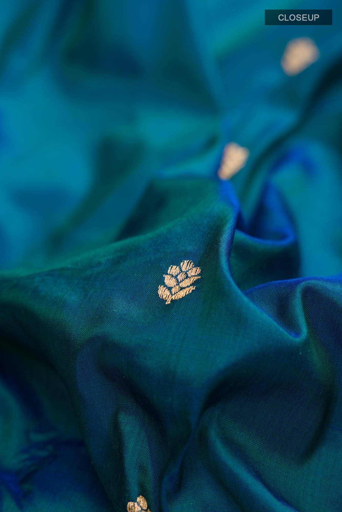 Blue Banarasi Katan Silk Saree
