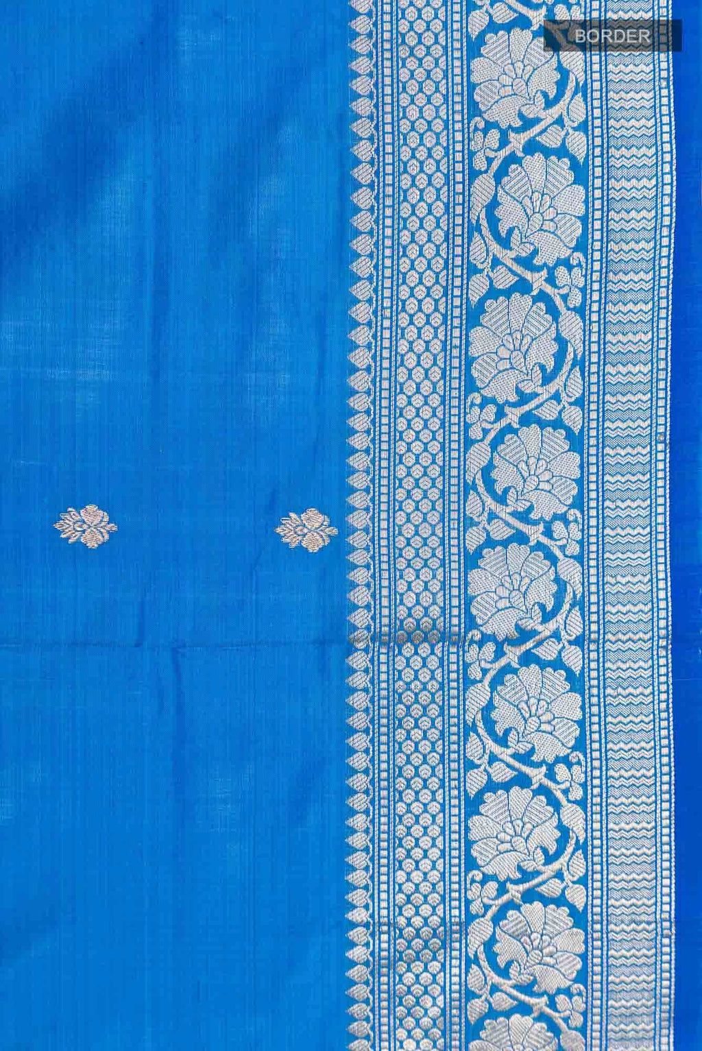 Blue Banarasi Katan Silk Saree