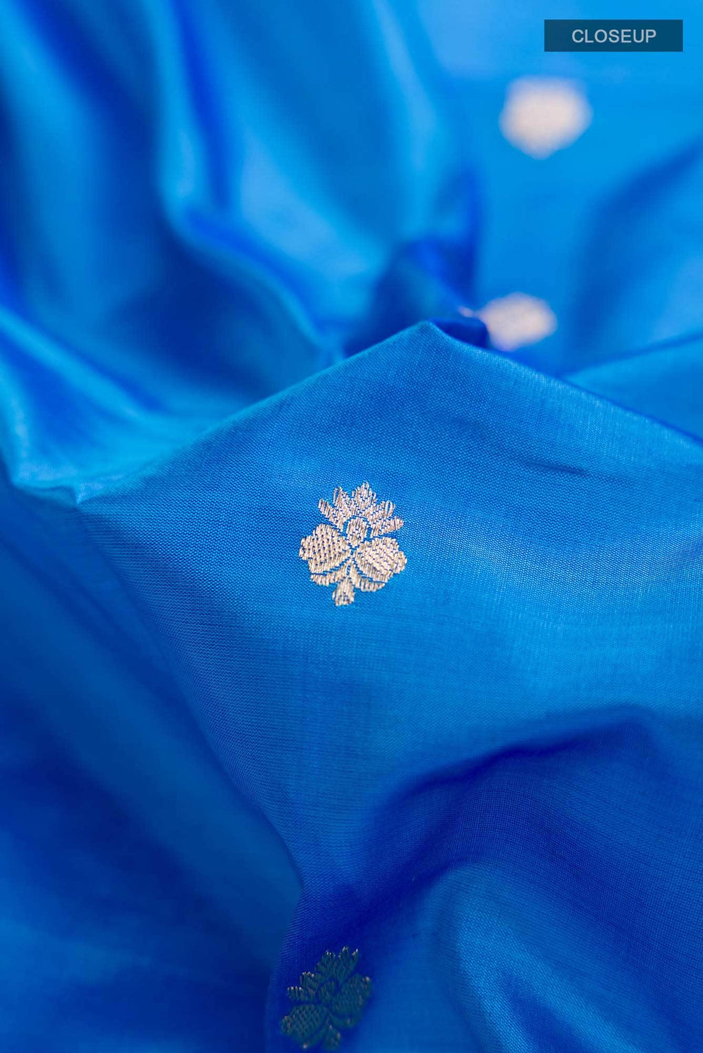 Blue Banarasi Katan Silk Saree