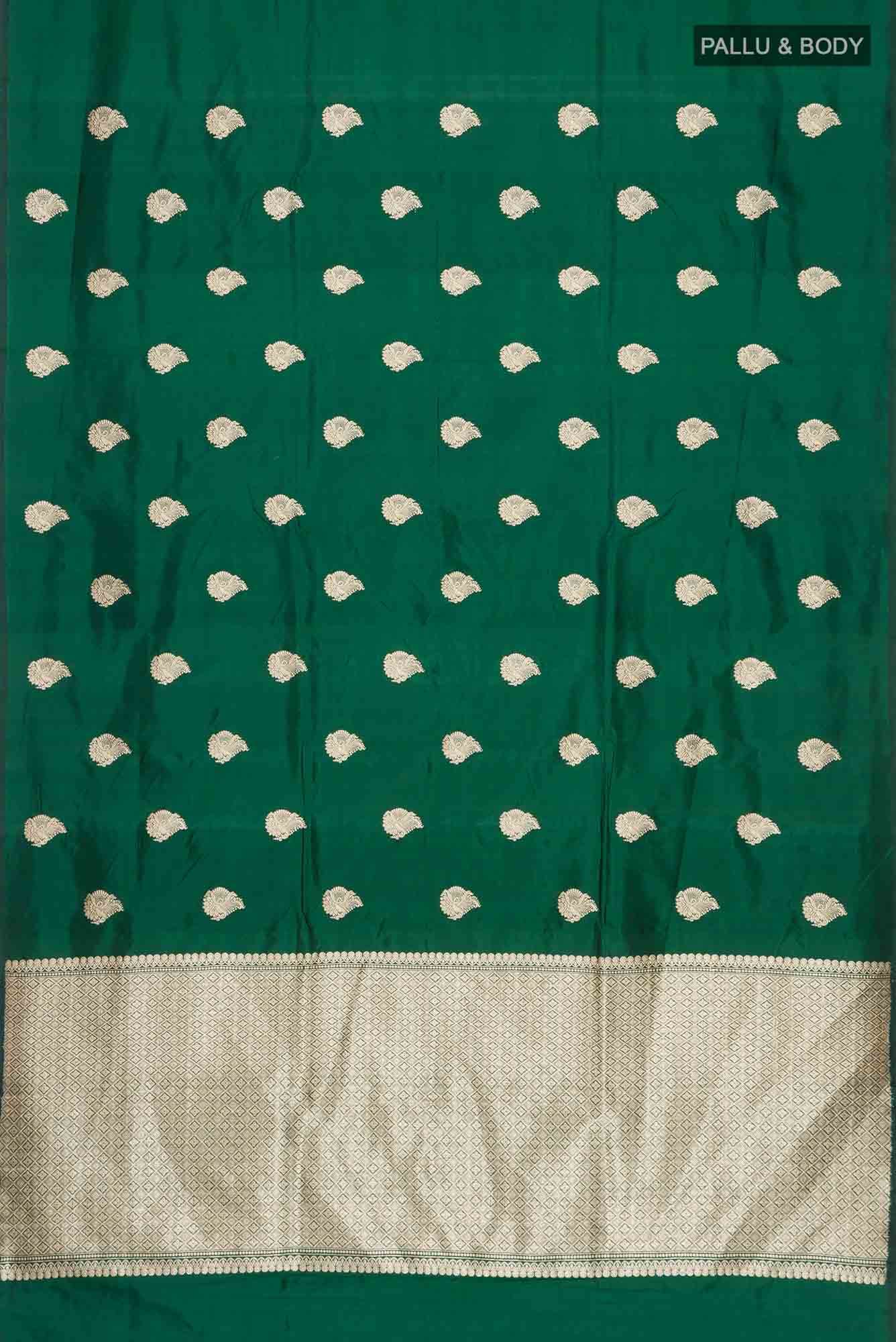 Green Banarasi Katan Silk Saree