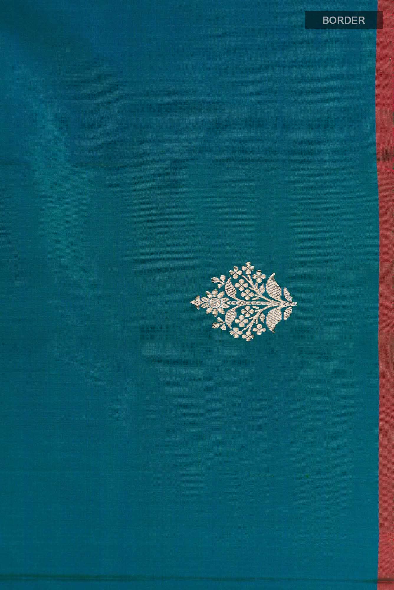 Blue Banarasi Katan Silk Saree