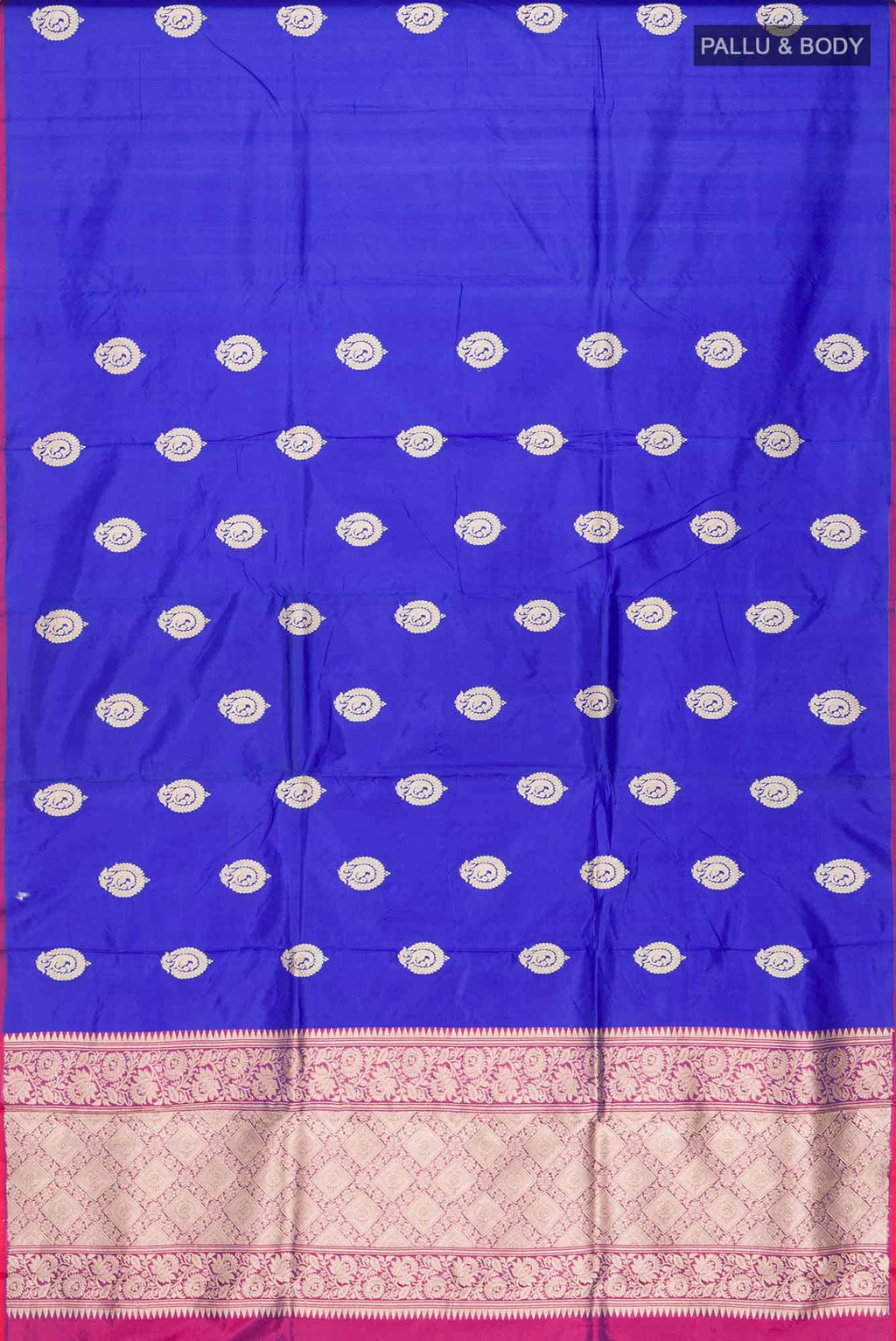 Blue Banarasi Katan Silk Saree