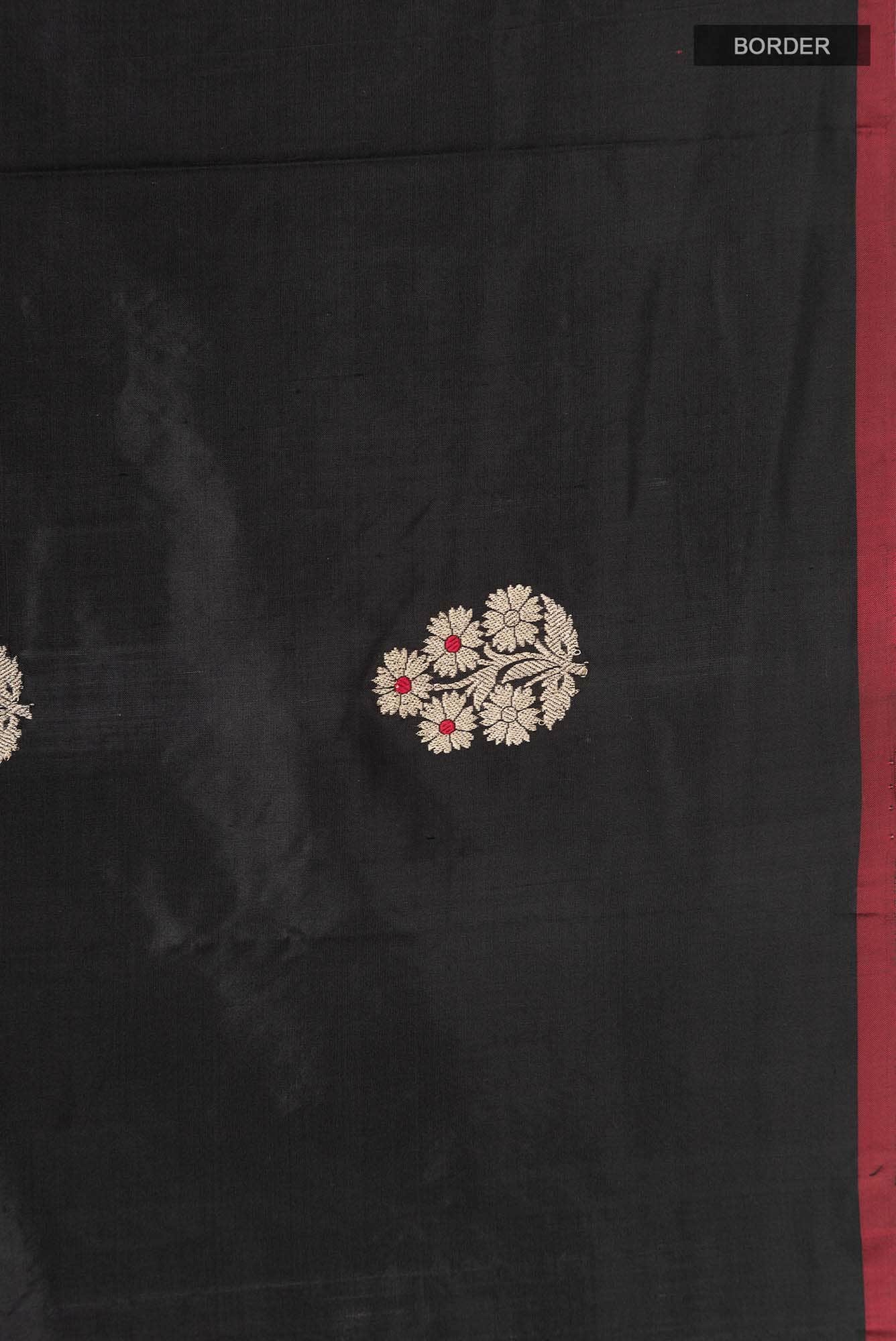 Black Banarasi Katan Silk Saree