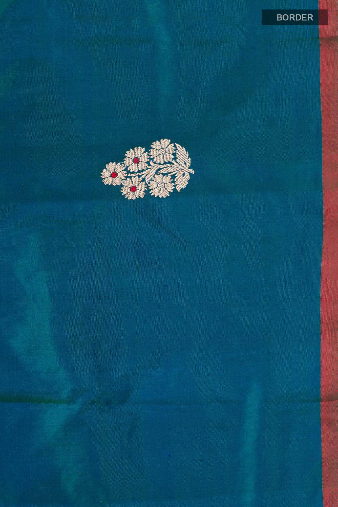 Blue Banarasi Katan Silk Saree