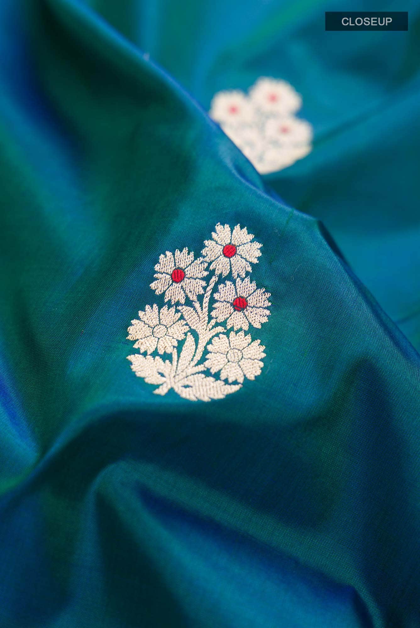 Blue Banarasi Katan Silk Saree