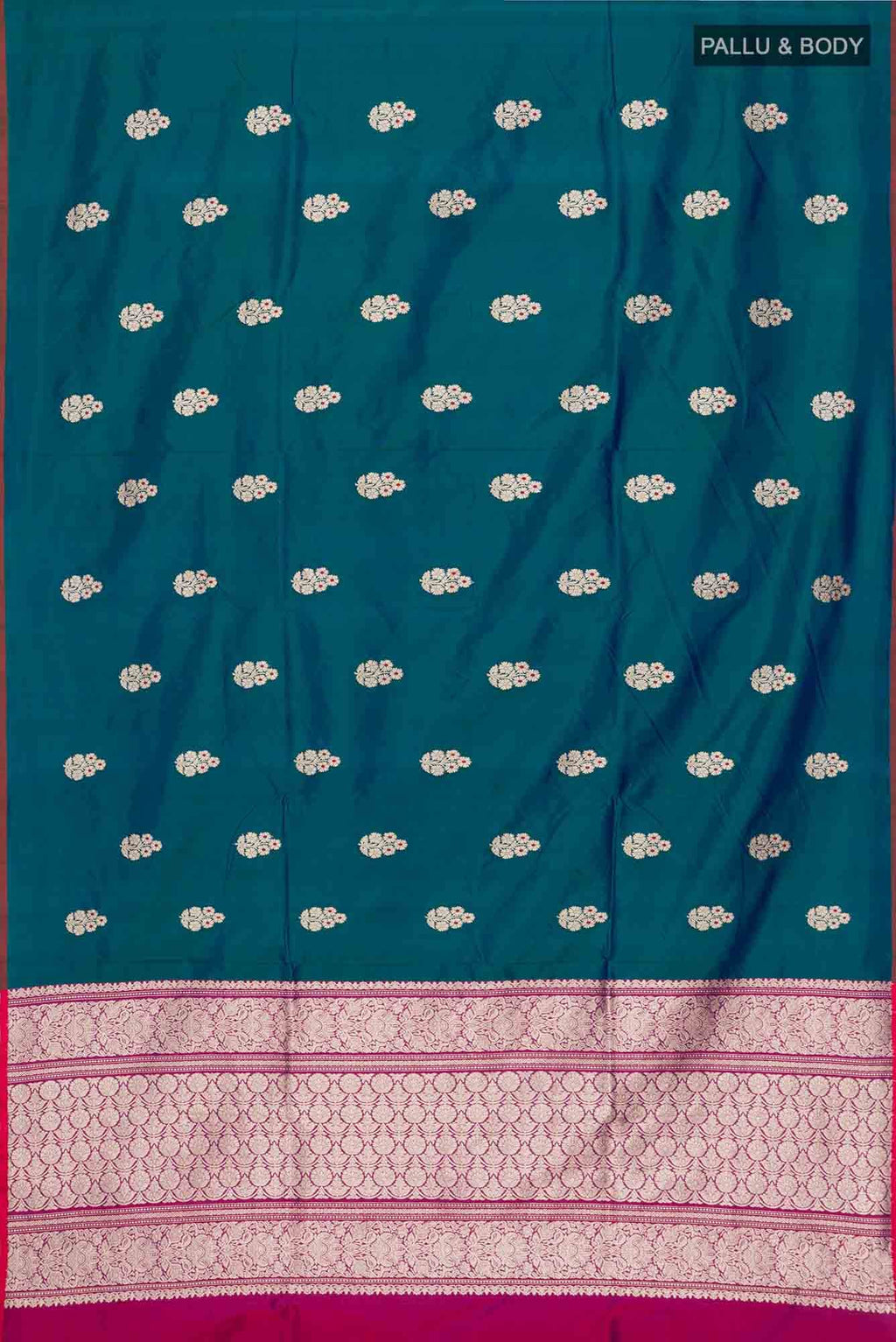 Blue Banarasi Katan Silk Saree
