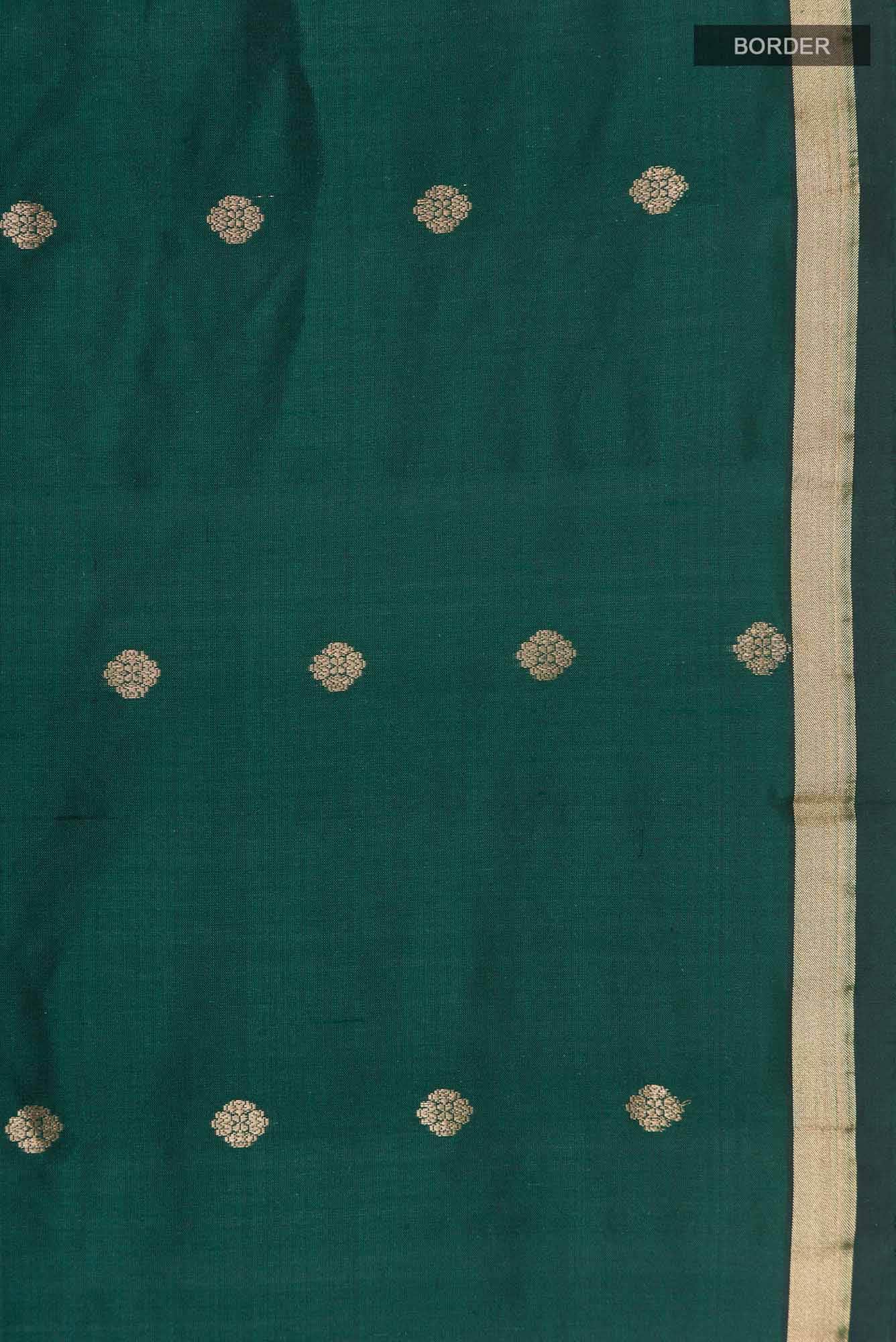 Green Banarasi Katan Silk Saree