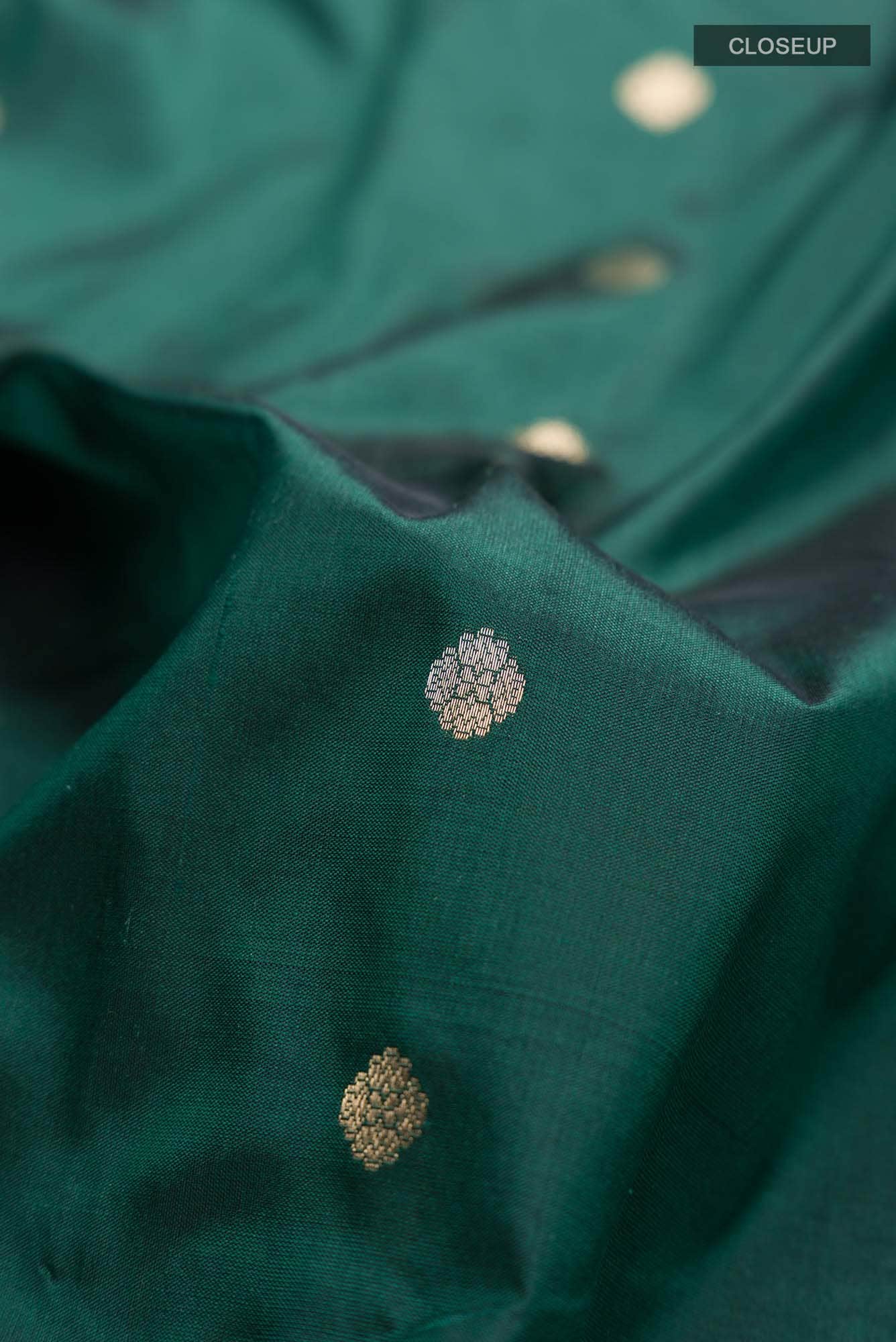 Green Banarasi Katan Silk Saree