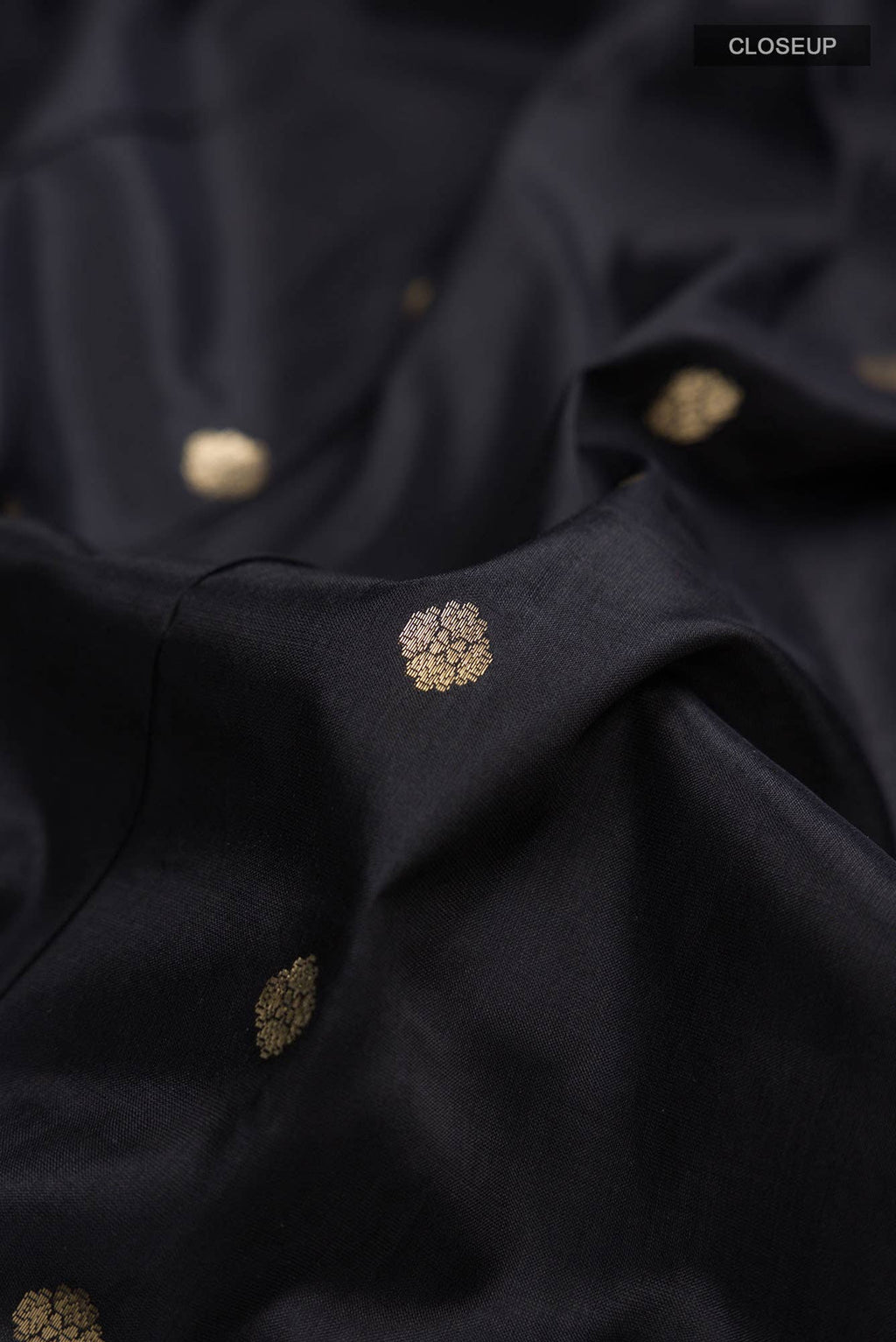 Black Banarasi Katan Silk Saree