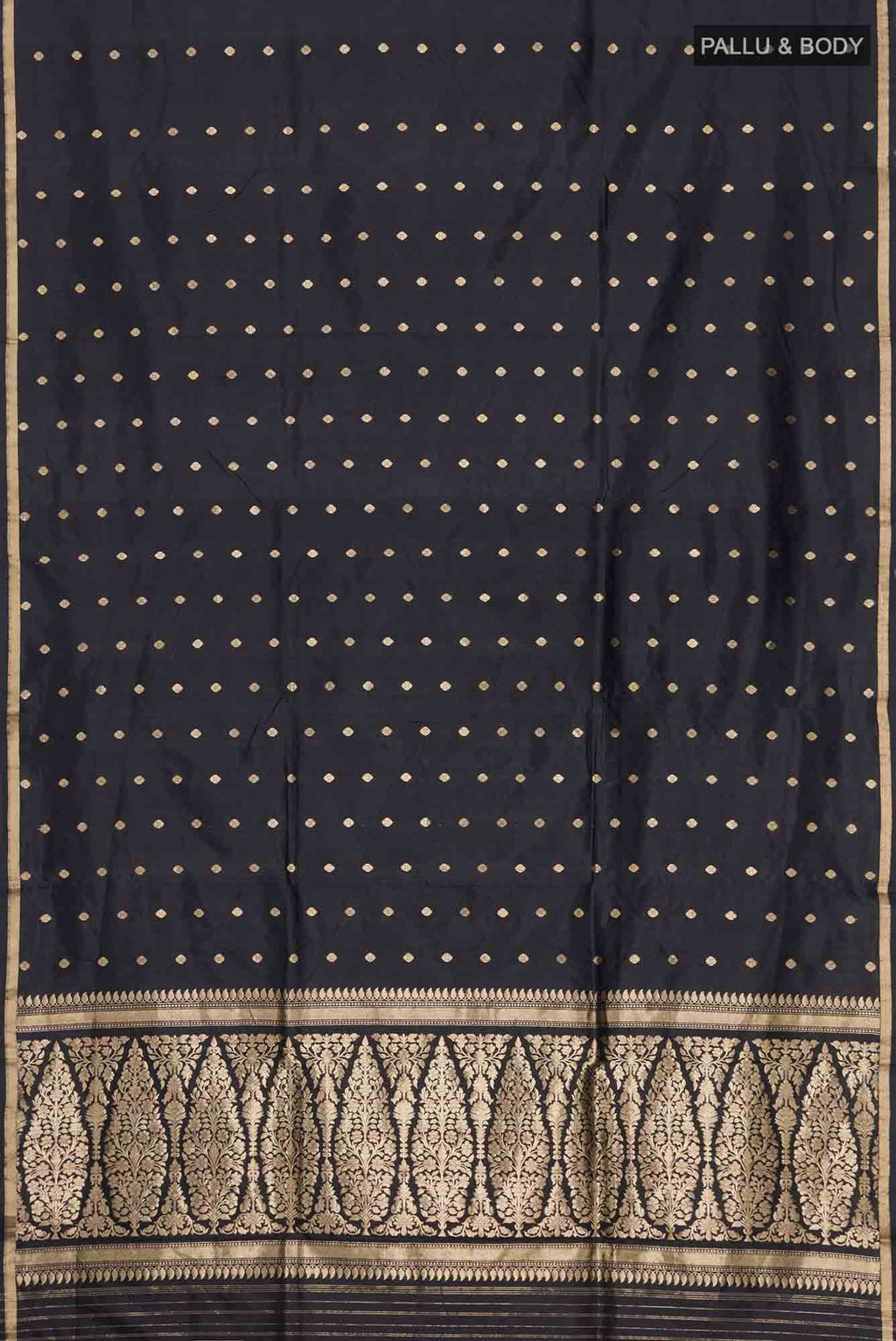Black Banarasi Katan Silk Saree