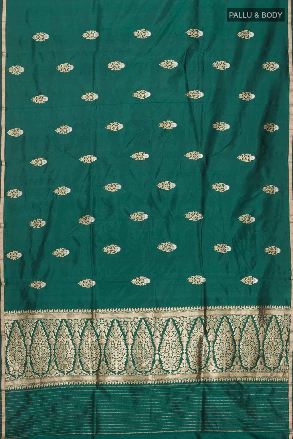 Green Banarasi Katan Silk Saree