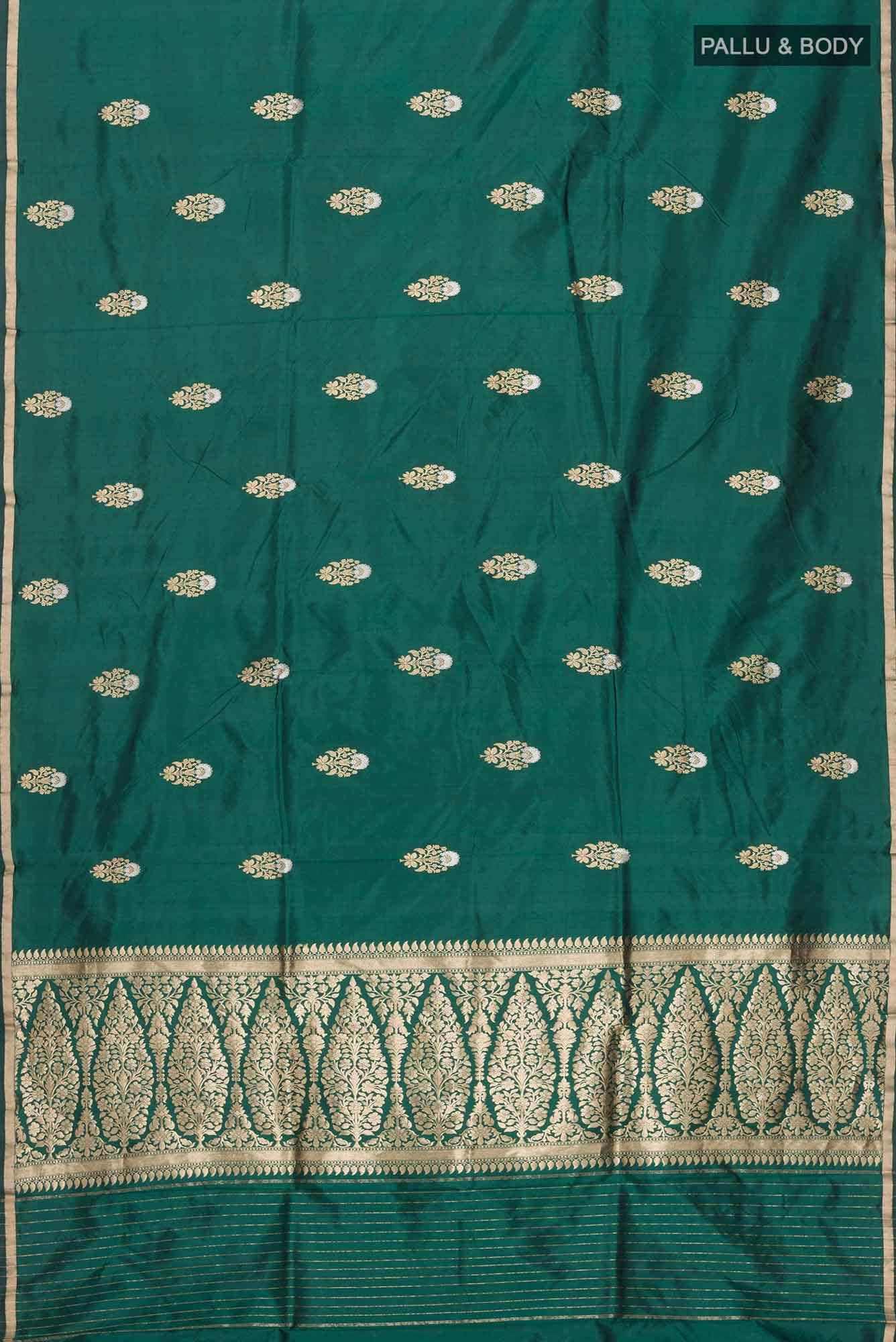 Green Banarasi Katan Silk Saree