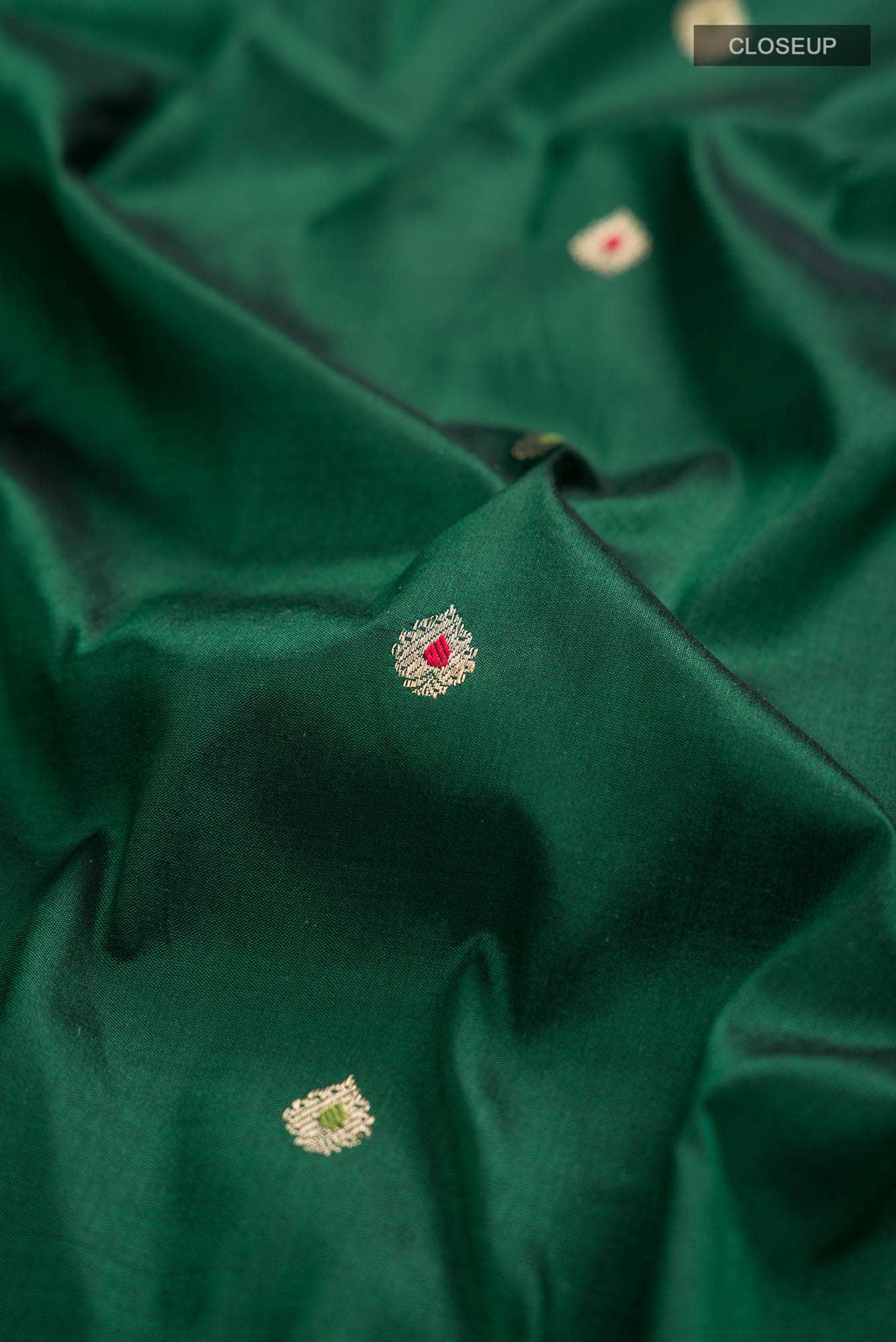 Green Banarasi Katan Silk Saree