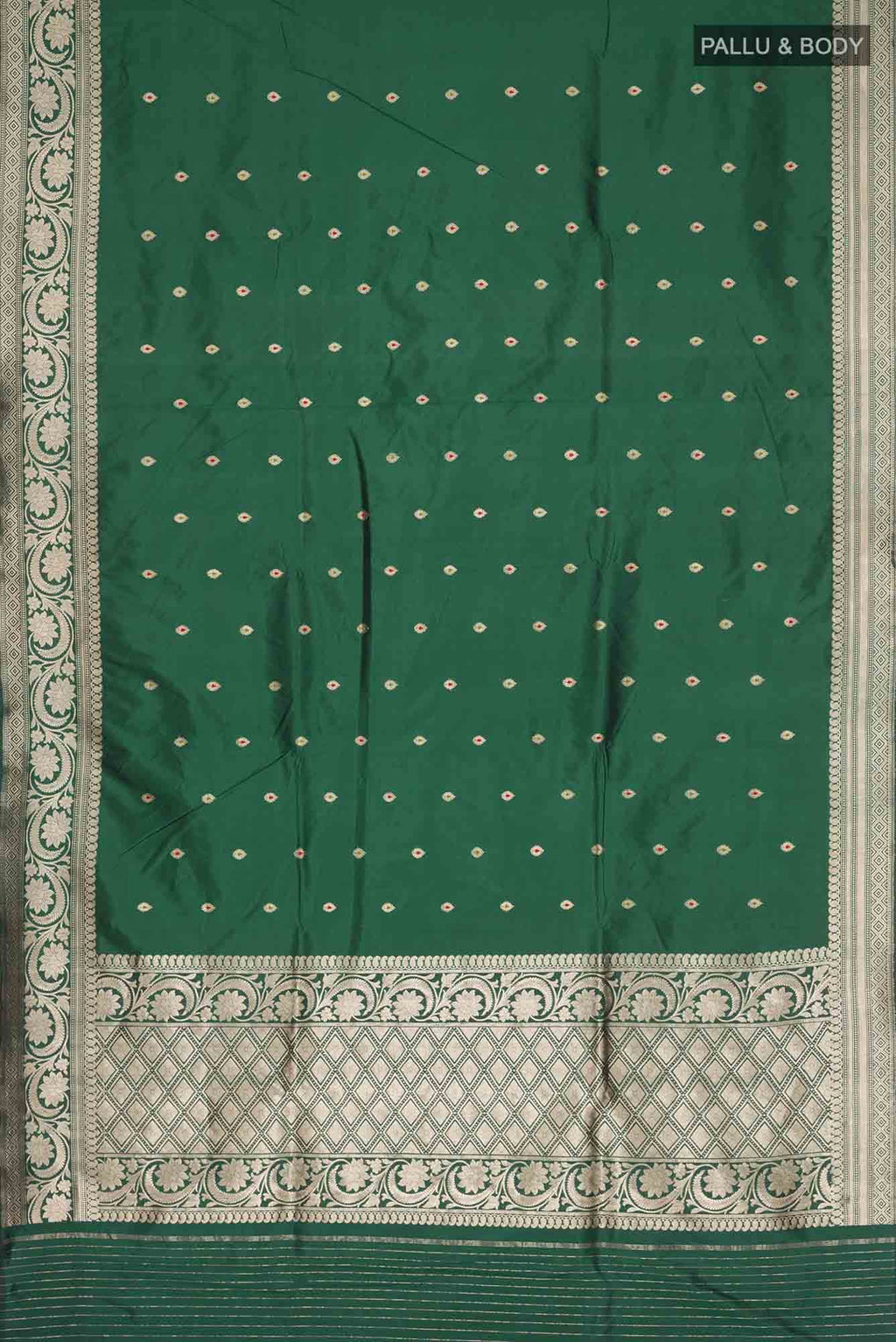Green Banarasi Katan Silk Saree