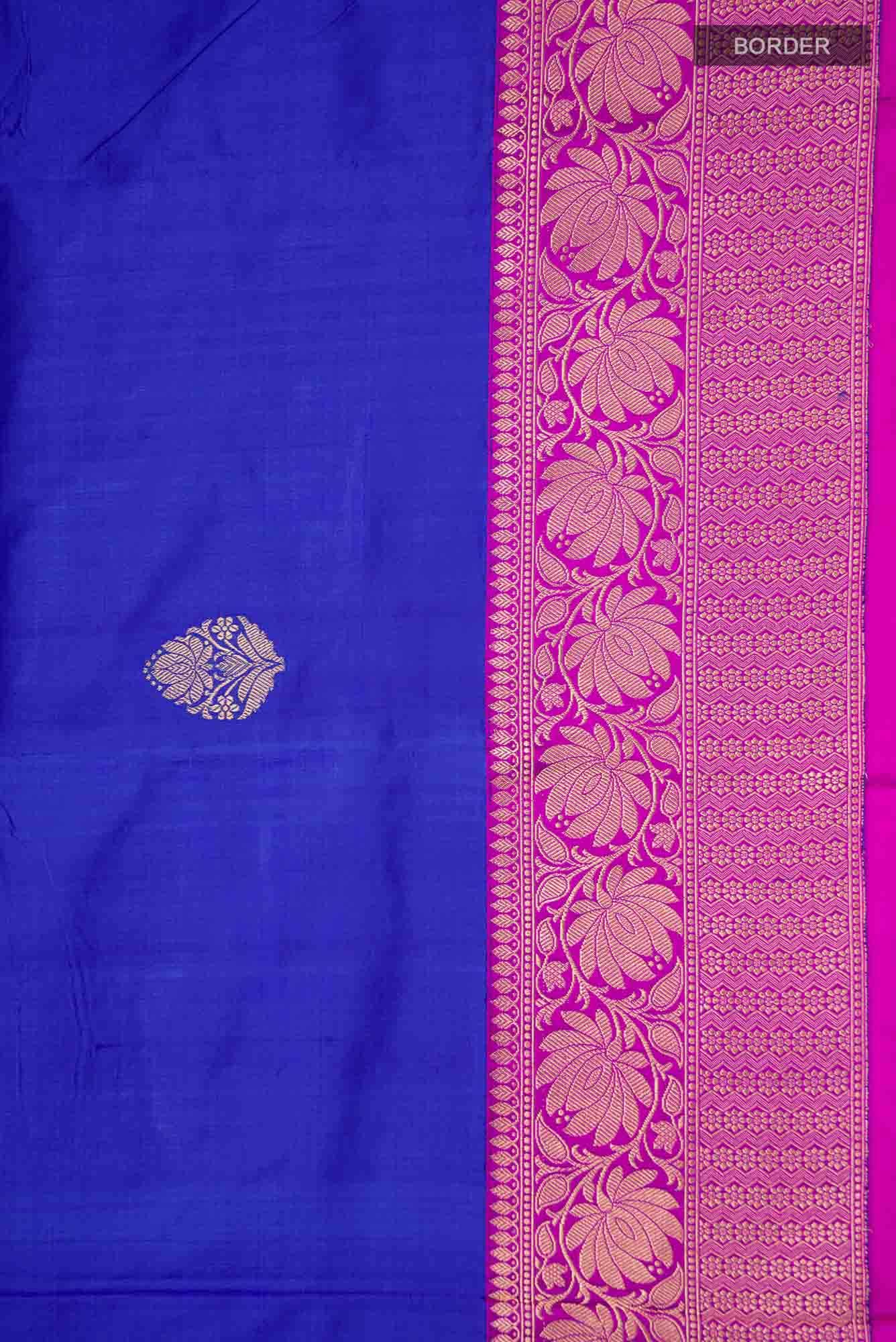 Blue Banarasi Katan Silk Saree