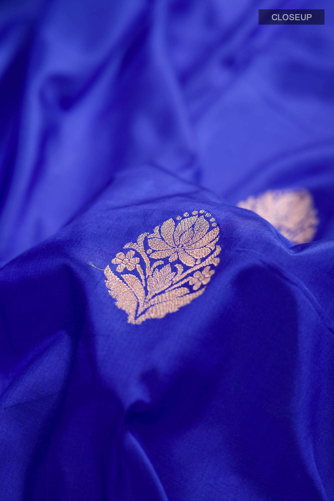 Blue Banarasi Katan Silk Saree