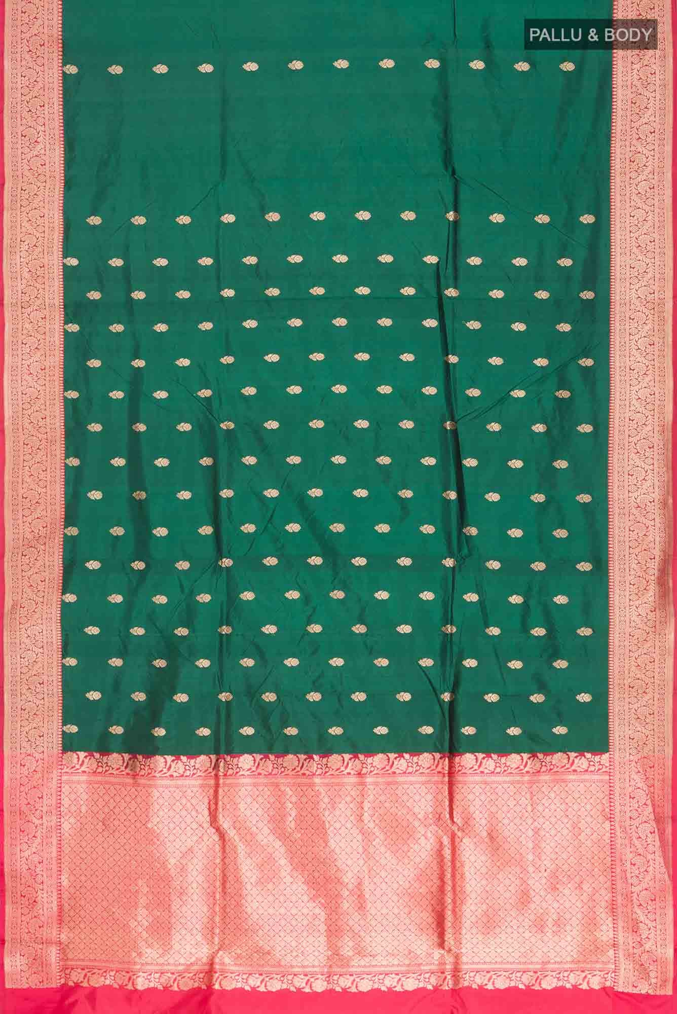 Green Banarasi Katan Silk Saree