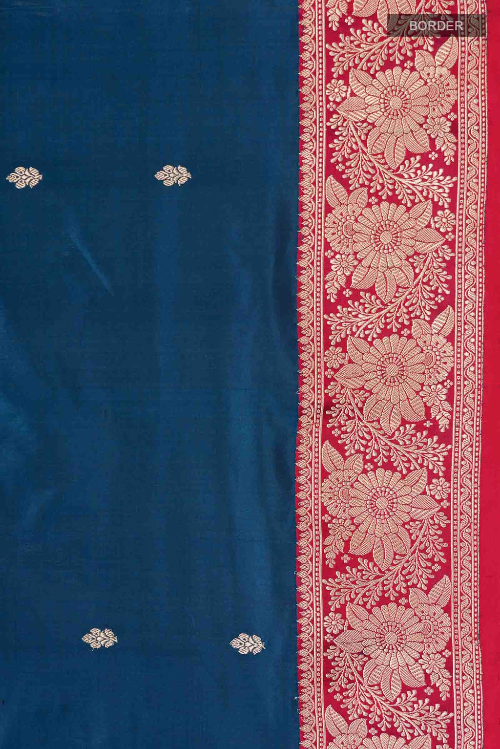Blue Banarasi Katan Silk Saree