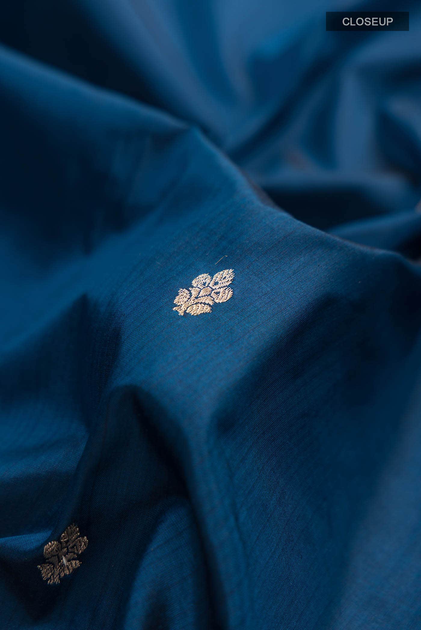 Blue Banarasi Katan Silk Saree