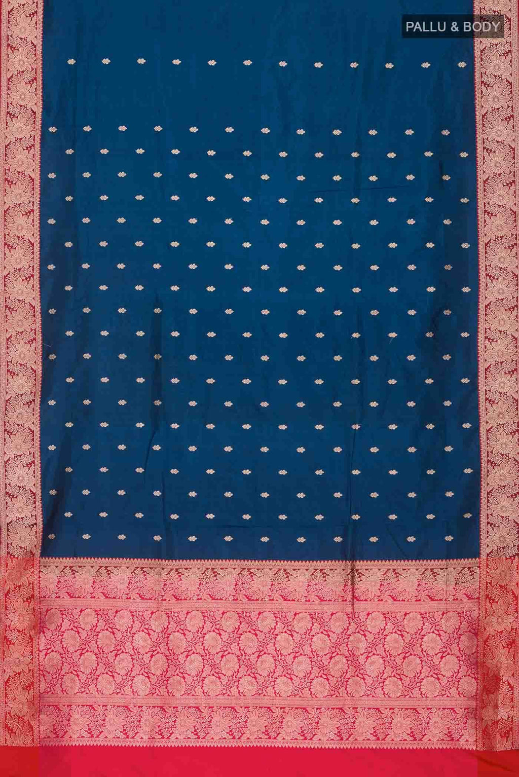 Blue Banarasi Katan Silk Saree