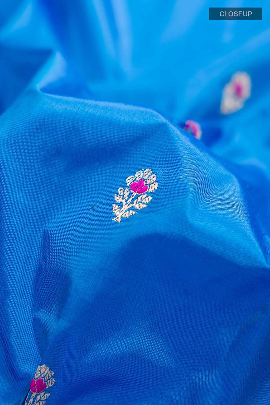 Blue Banarasi Katan Silk Saree