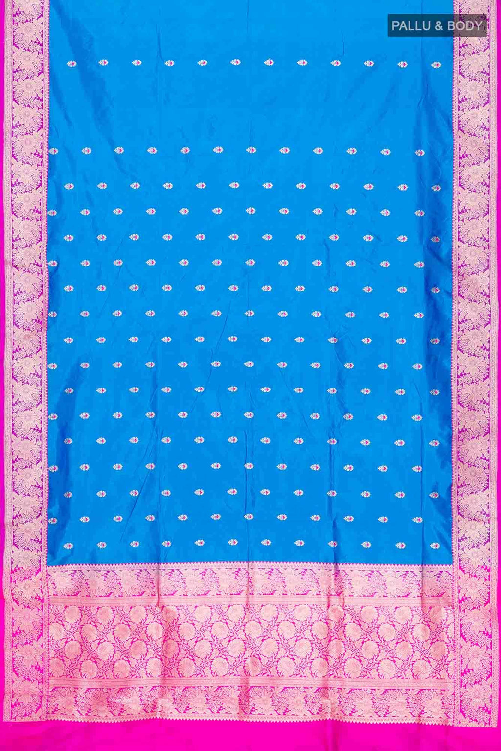 Blue Banarasi Katan Silk Saree
