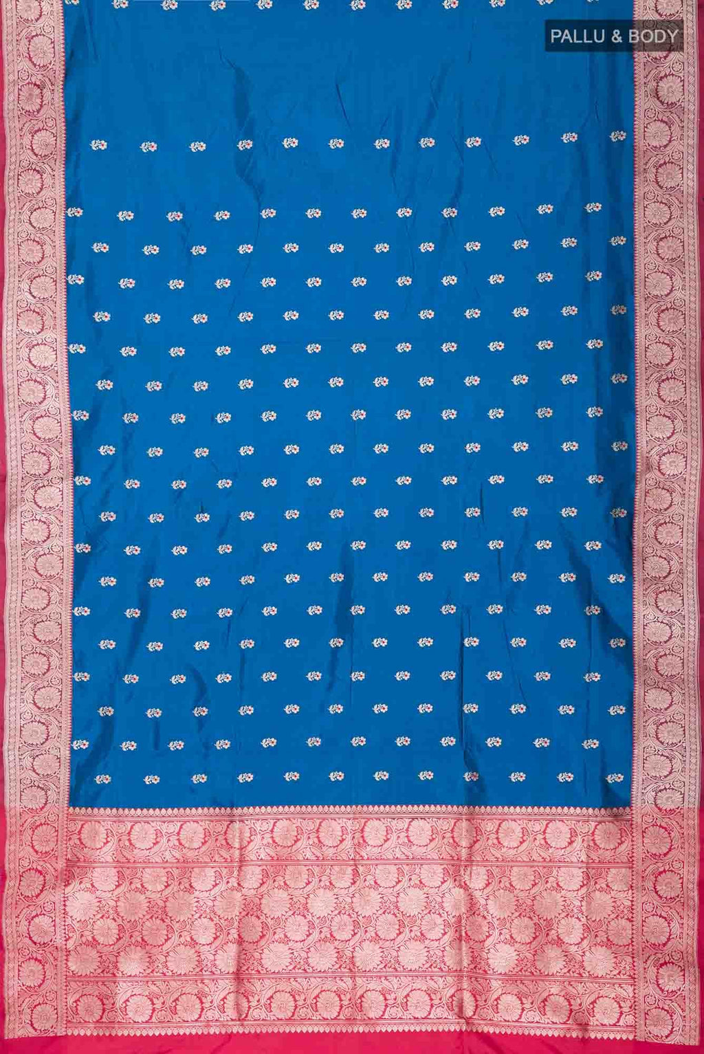 Blue Banarasi Katan Silk Saree