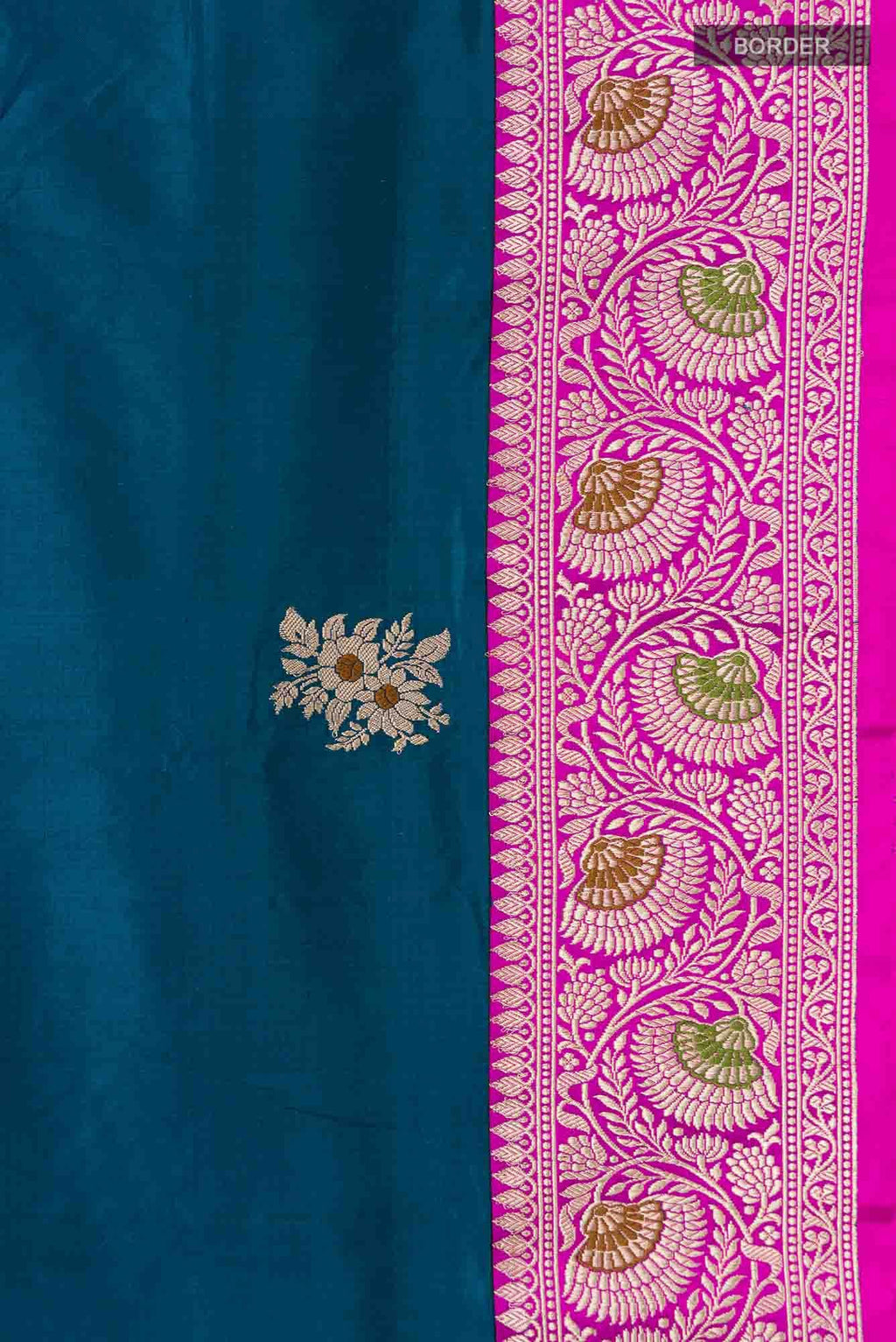 Blue Banarasi Katan Silk Saree