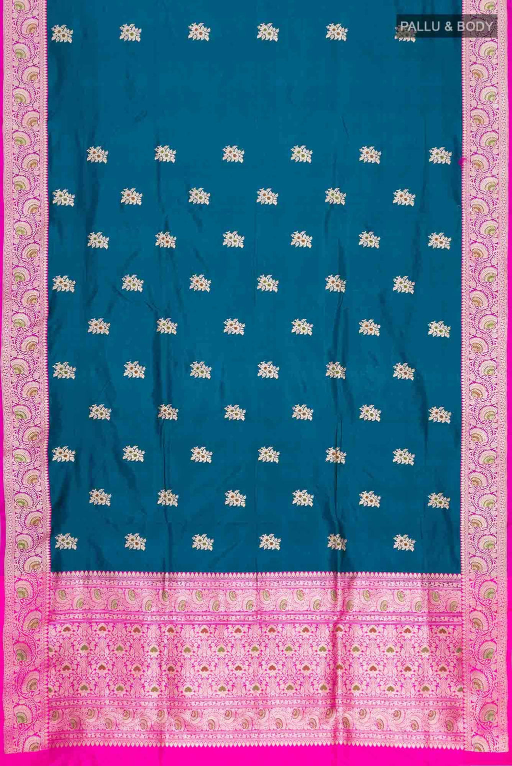 Blue Banarasi Katan Silk Saree