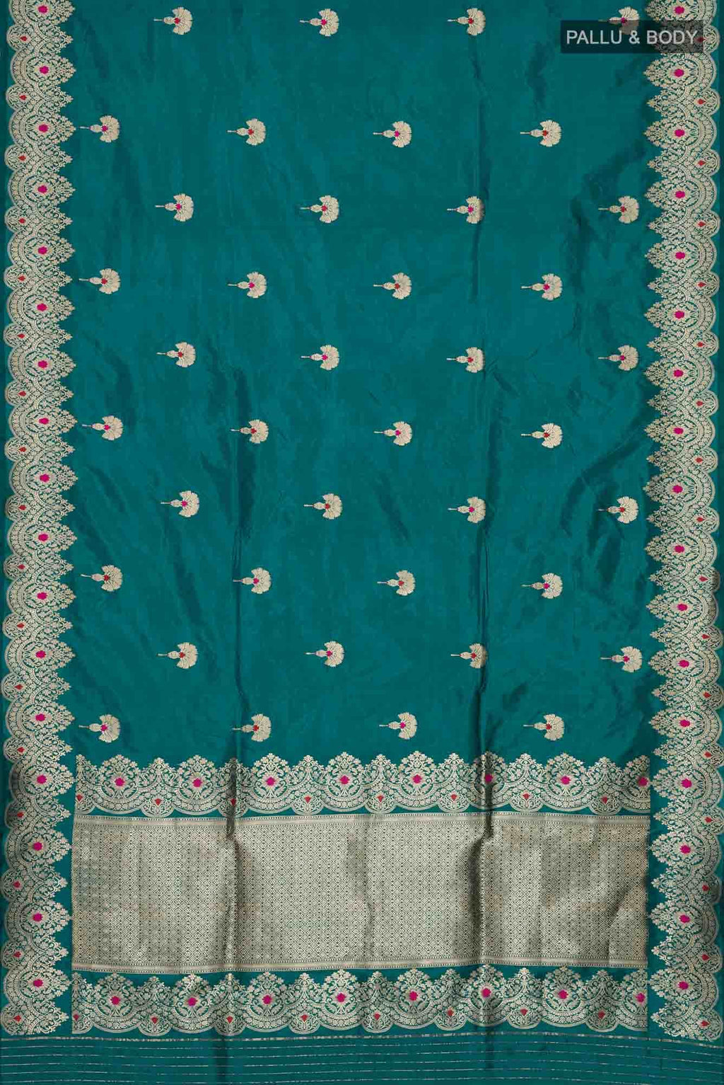 Blue Banarasi Katan Silk Saree