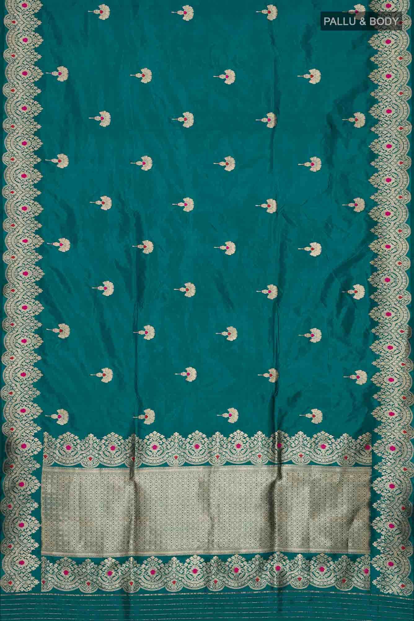 Blue Banarasi Katan Silk Saree