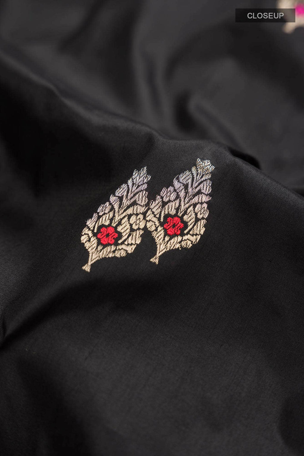 Black Banarasi Katan Silk Saree