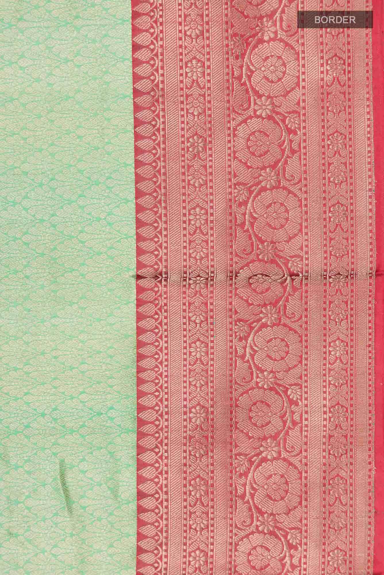 Green Banarasi Katan Silk Saree