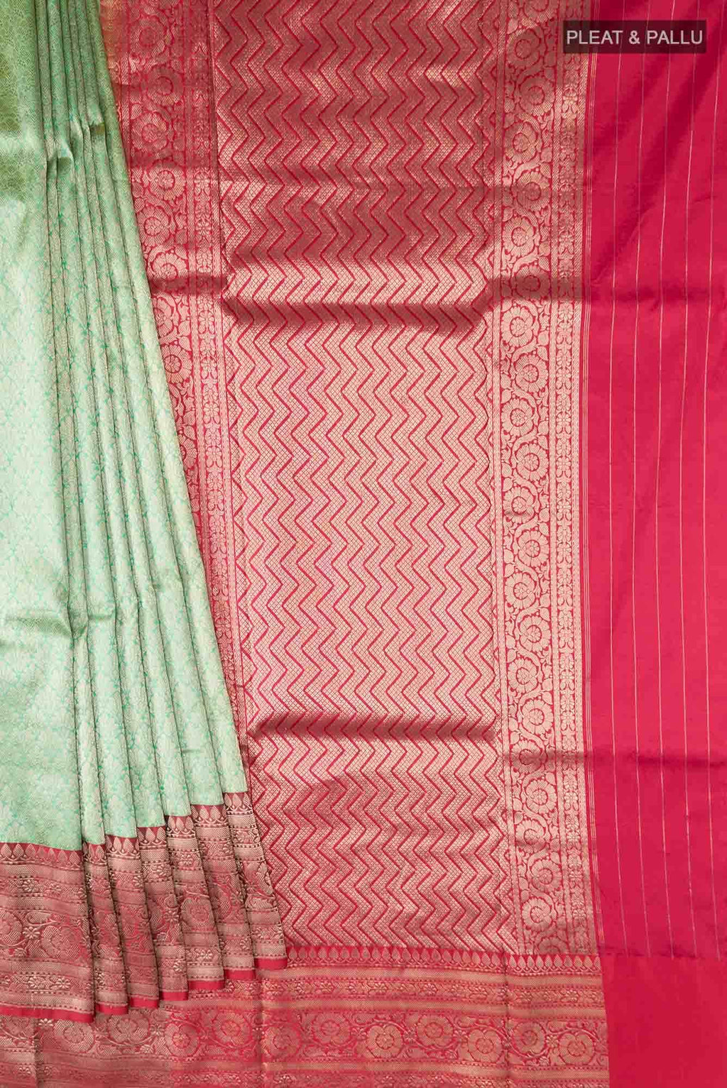 Green Banarasi Katan Silk Saree